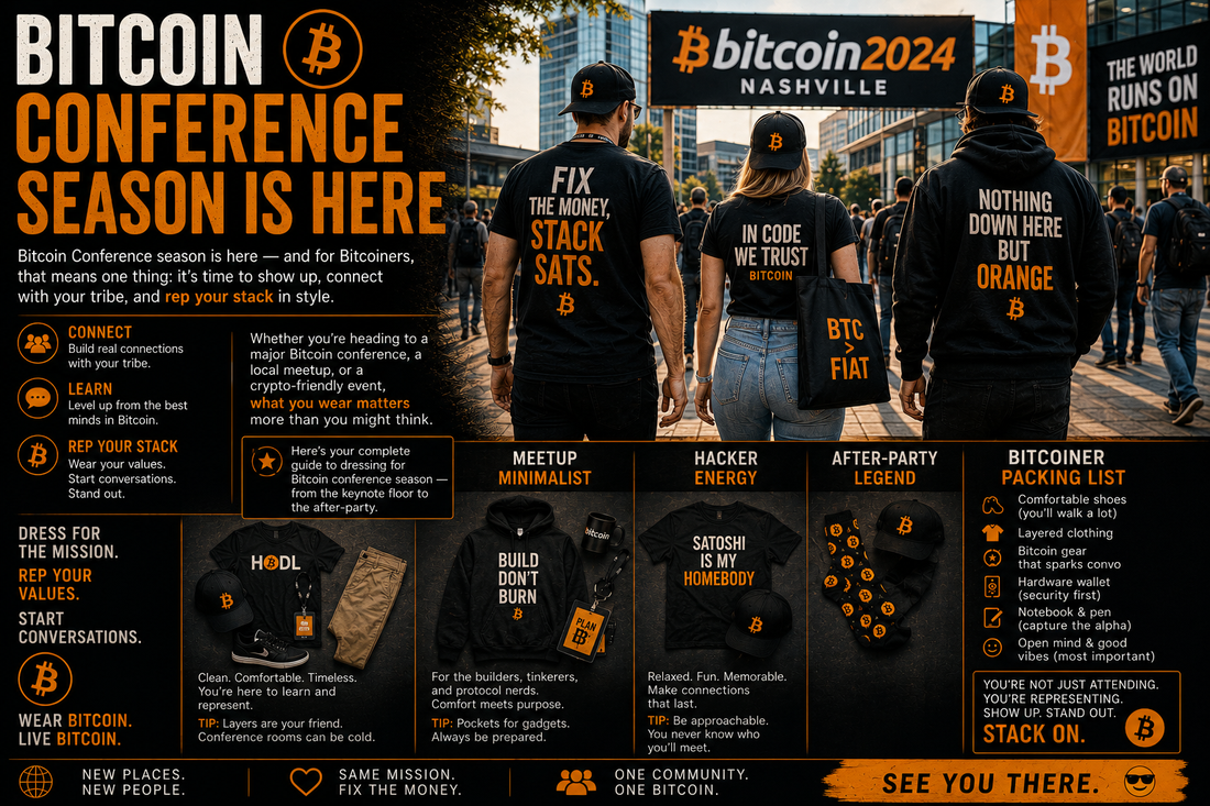 Bitcoin Conference Season: What to Wear and How to Rep Your Stack