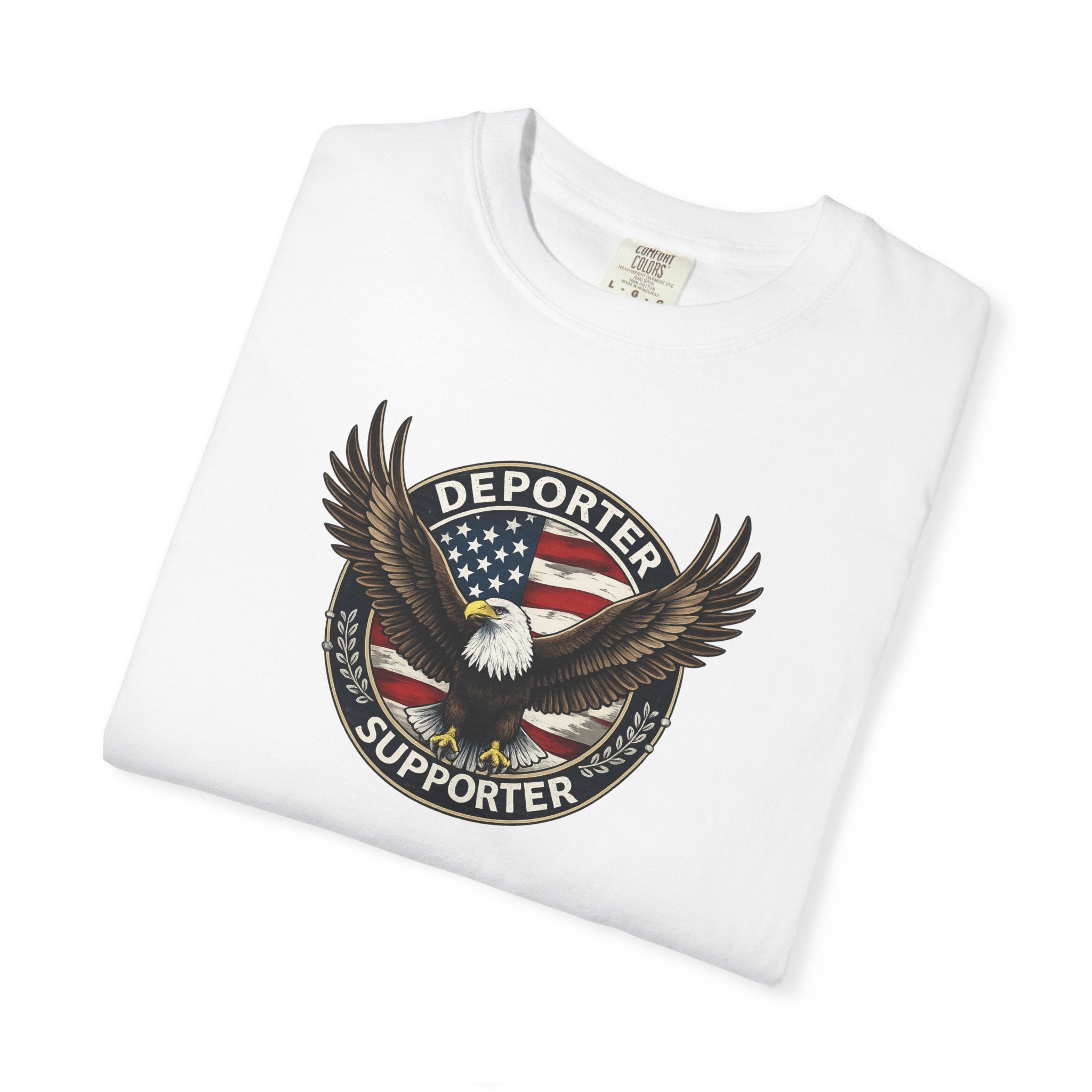 Deporter Supporter T-Shirt Patriotic Eagle Border Wall Shirt MAGA Immigration Graphic Tee America First Shirt 6 colors 100% cotton