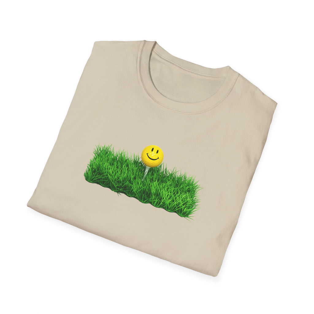 Smiley Face Golf Tee Shirt Happy Golfer Graphic Tee Fun Golf Course Vibes Gift for Golf Lovers 6 colors 100% cotton