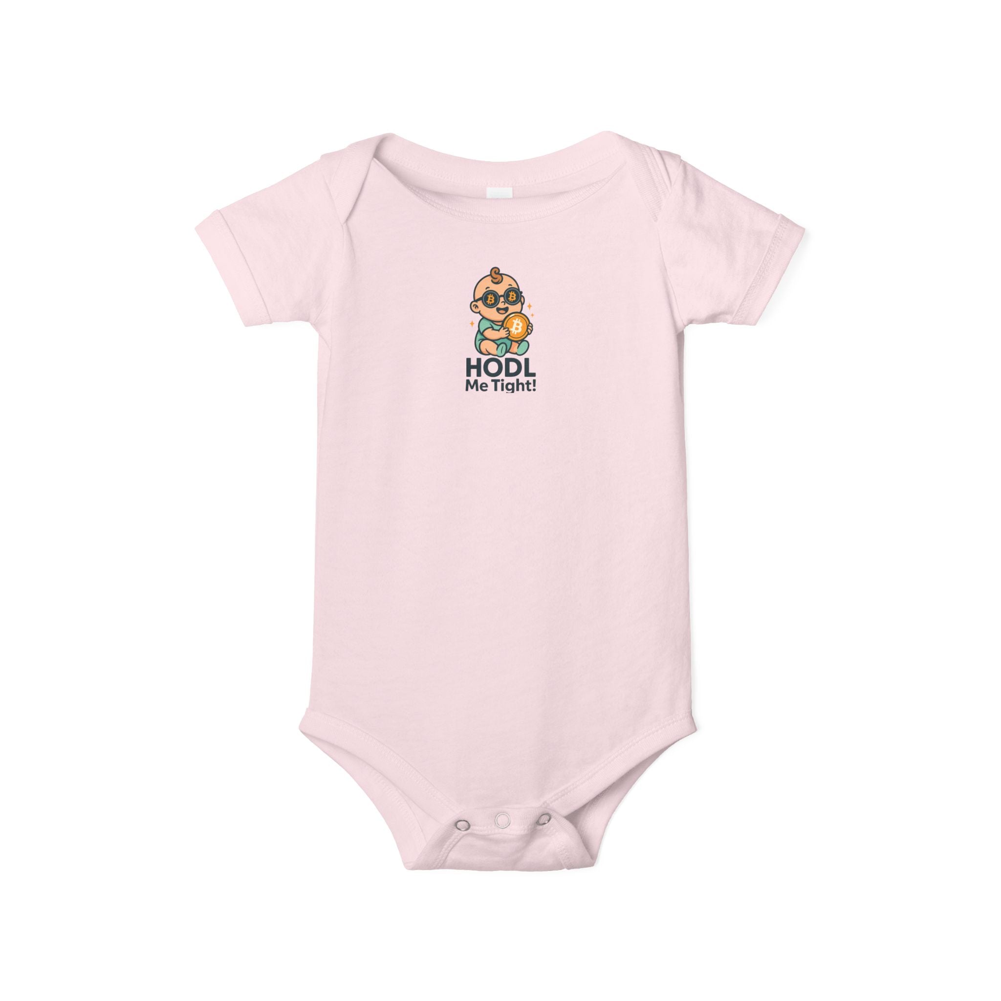 HODL Me Tight Bitcoin-inspired Infant Jersey One Piece 6 colors 100% cotton