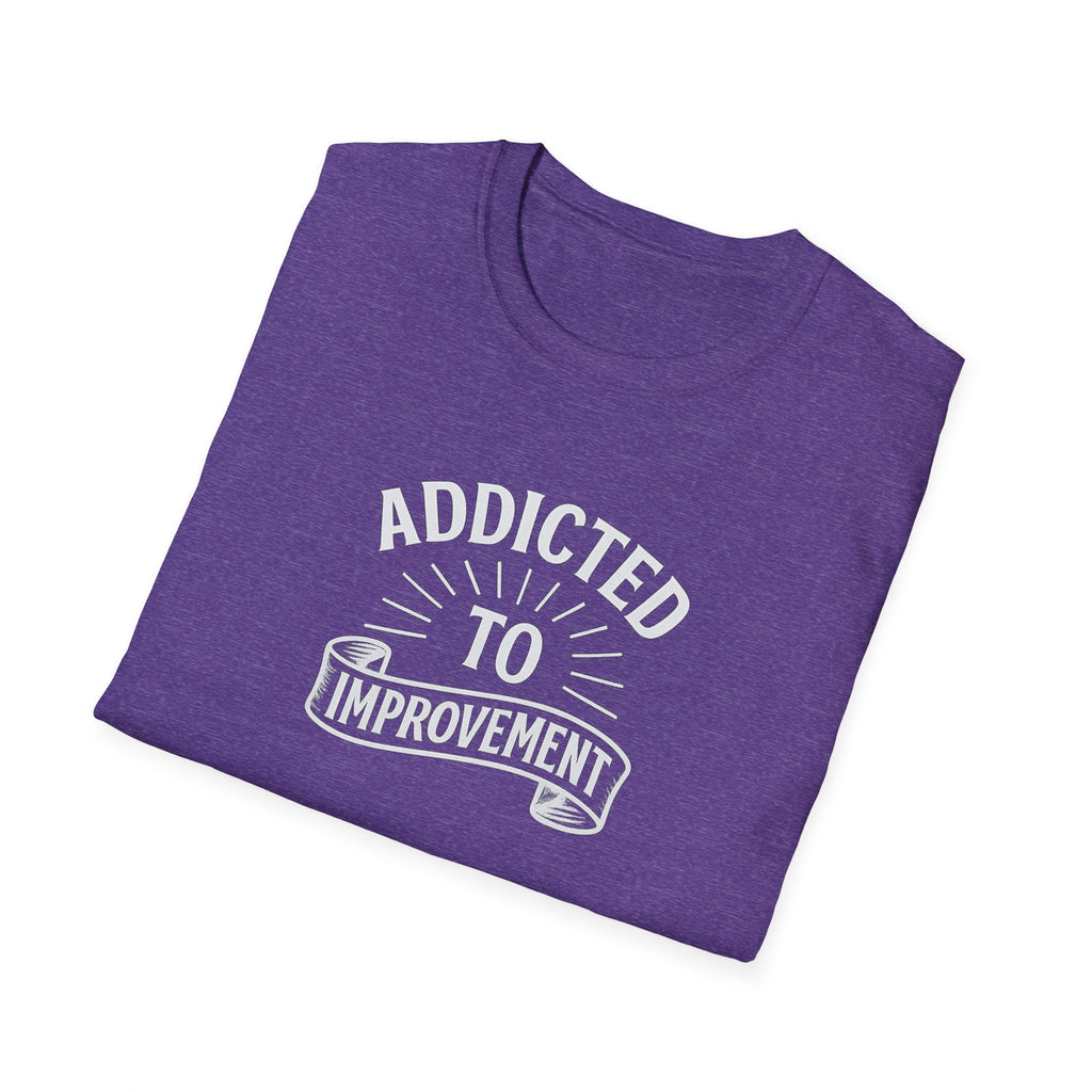 Always Leveling Up Motivational T-Shirt Addicted to Improvement Tee Positive Mindset Clothing for Men & Women 8 colors 100% cotton