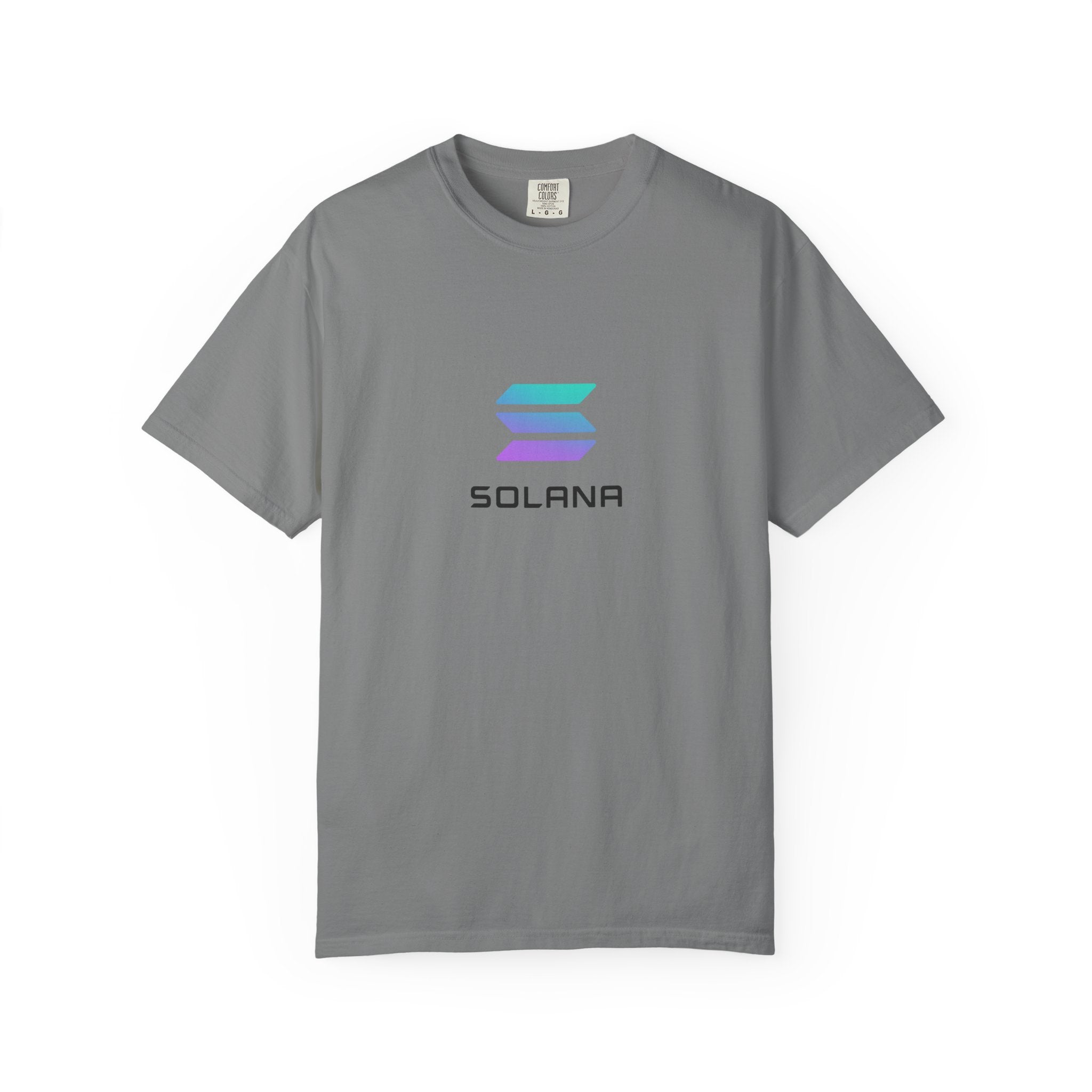 Sats and Stripes Solana Crypto T-Shirt Web3 Blockchain Tee Crypto Trader Gift Investor Fashion Streetwear Grey