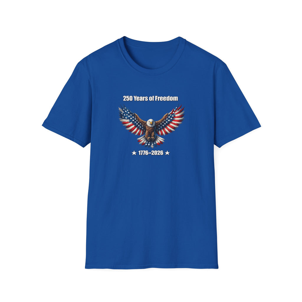 250 Years of Freedom Shirt America 250 Celebration Shirt USA Independence Gift 4th of July Shirt 7 colors 100% cotton