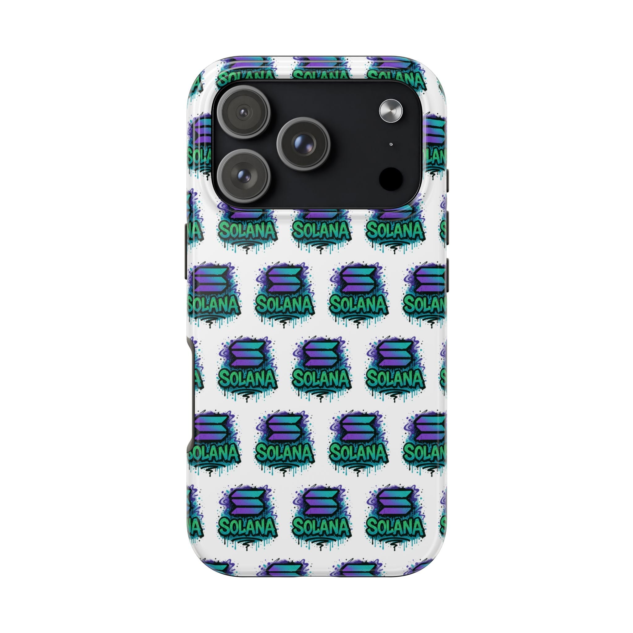 Edgy Solana Tough Phone Case Crypto iPhone Samsung Case Glossy Protective Phone Cover Impact Resistant SOL Case