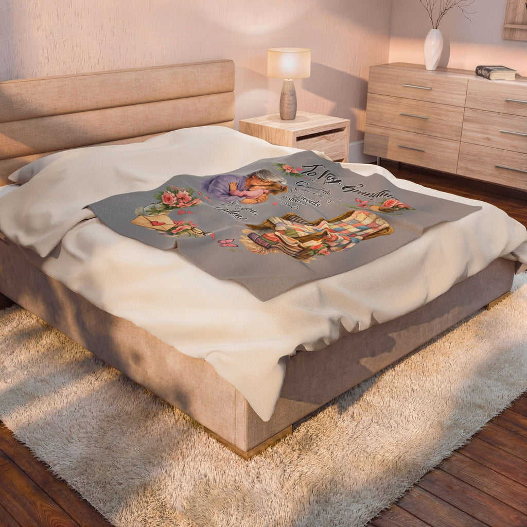 Wrap Grandma in Love Literally Grandma Blanket Throw Cozy Gift from Grandchild Grandma Birthday 50" x 60"