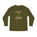 Life Is Better By The Campfire Long Sleeve Tee Camping Graphic Nature Shirt 5 colors 100% cotton