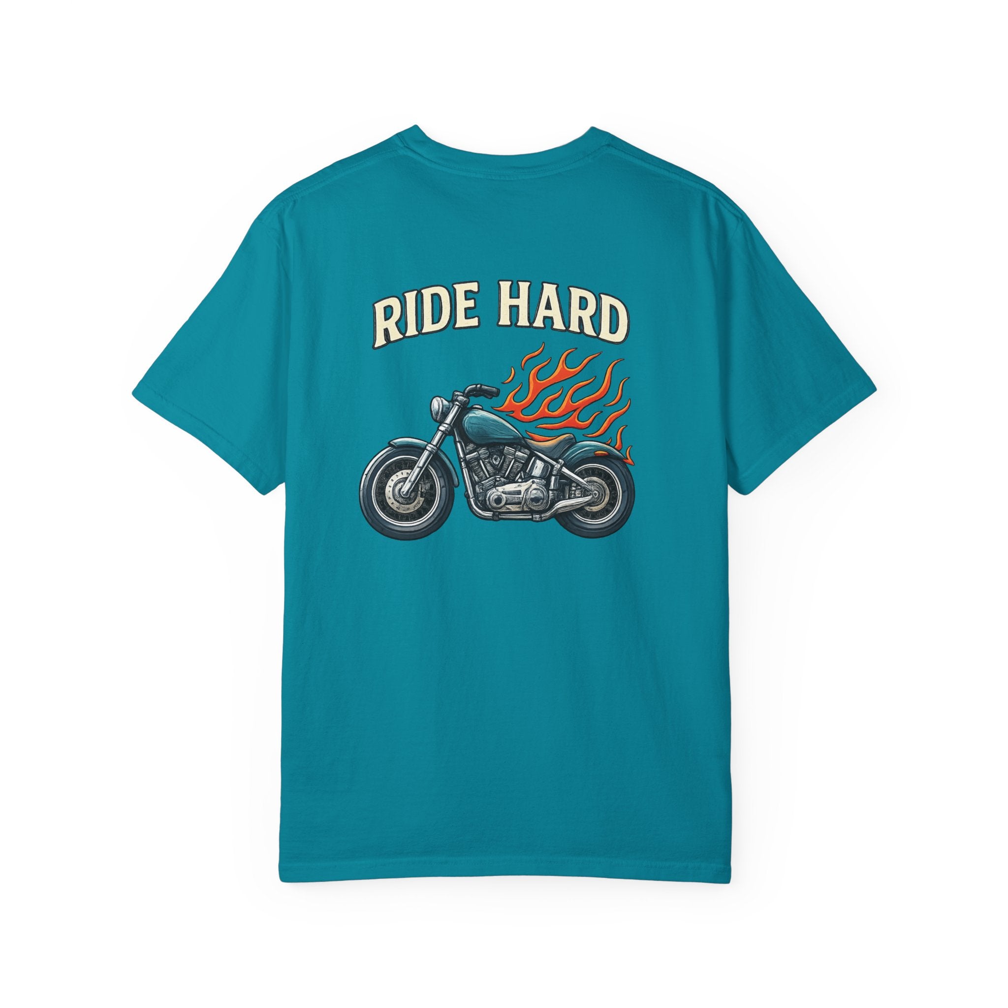 Ride Hard Motorcycle Tee Harley Inspired Biker Shirt Badass Motorcycle T-Shirt 7 colors 100% cotton