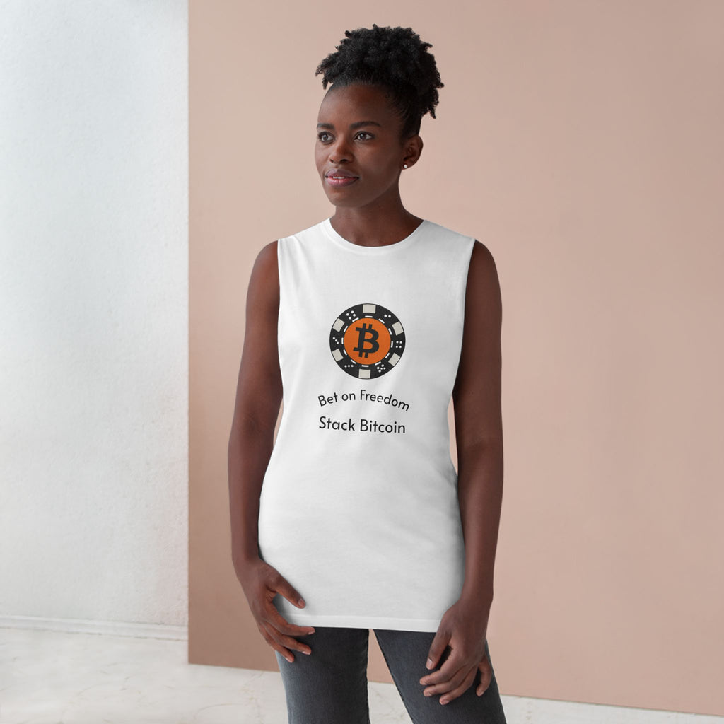 Bet on Freedom Stack Bitcoin T-shirt Crypto Confidence Meets Classic Cool Tee 100% cotton
