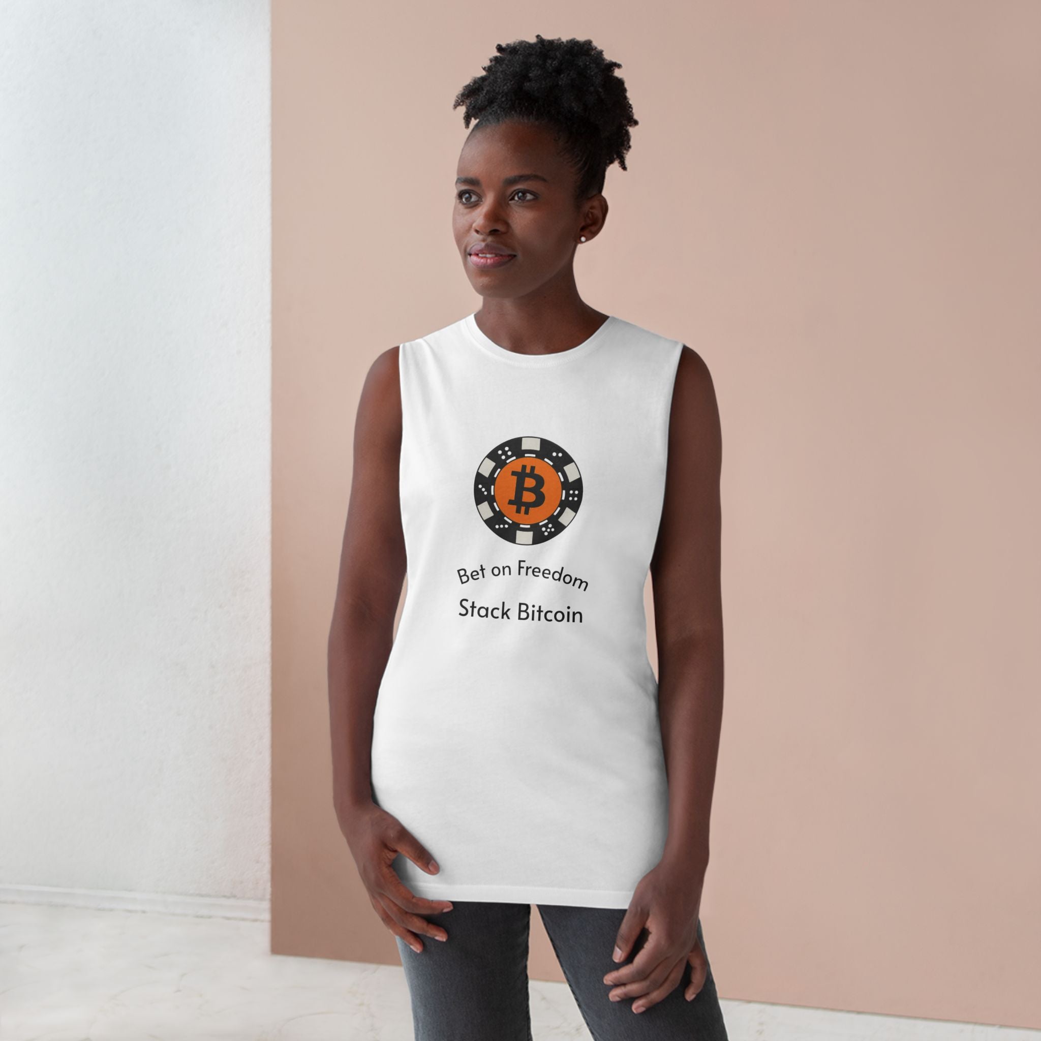 Bet on Freedom Stack Bitcoin T-shirt Crypto Confidence Meets Classic Cool Tee 100% cotton