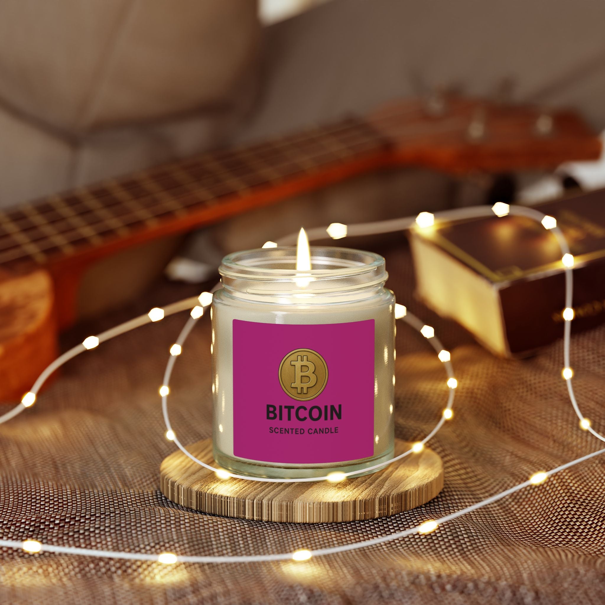 Bitcoin Logo Candles Coconut Apricot Wax 4 oz & 9 oz sizes 8 fragrances available