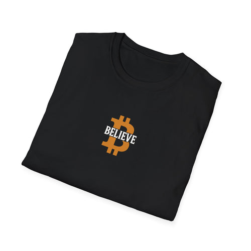 Glaube an Bitcoin T-Shirt Zeigen Sie Ihre Überzeugung mit kühnem Vertrauen in die Zukunft 5 Farben 100 % Baumwolle