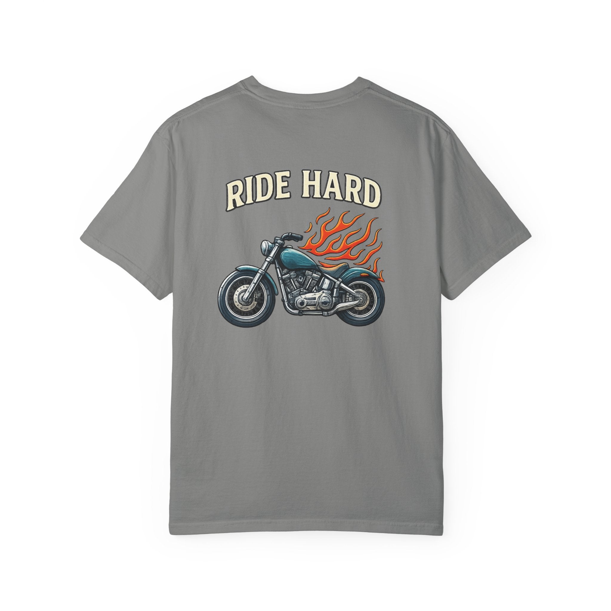 Ride Hard Motorcycle Tee Harley Inspired Biker Shirt Badass Motorcycle T-Shirt 7 colors 100% cotton