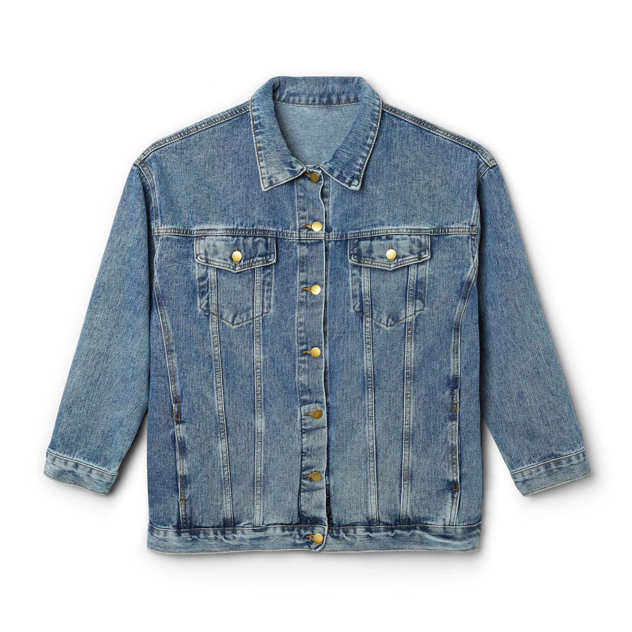 Love to Ride Denim Jacket Women's Harley-Inspired Relaxed Oversized Riding Jacket