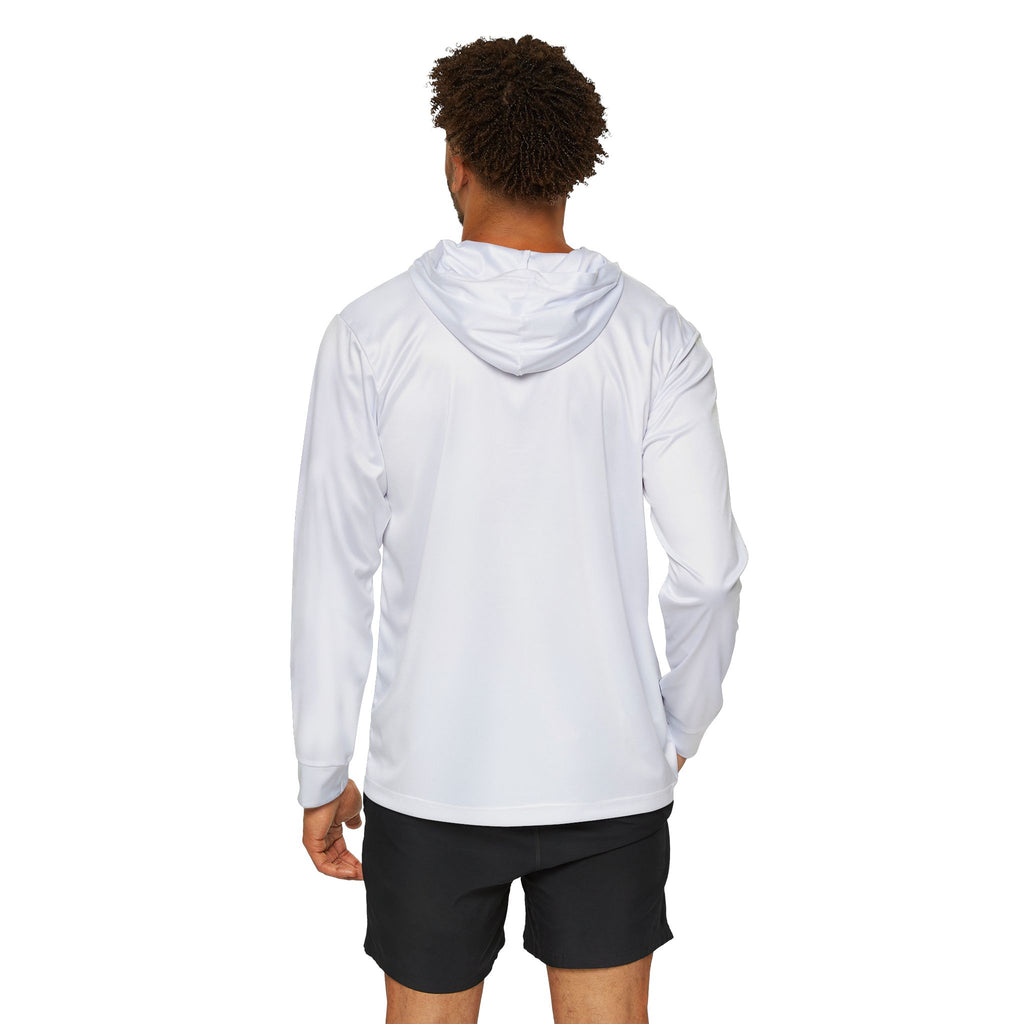Men's Sports Warmup Hoodie-Pickleball Addict Graphic-100% polyester Moisture Wicking UPF 50 Lightweight
