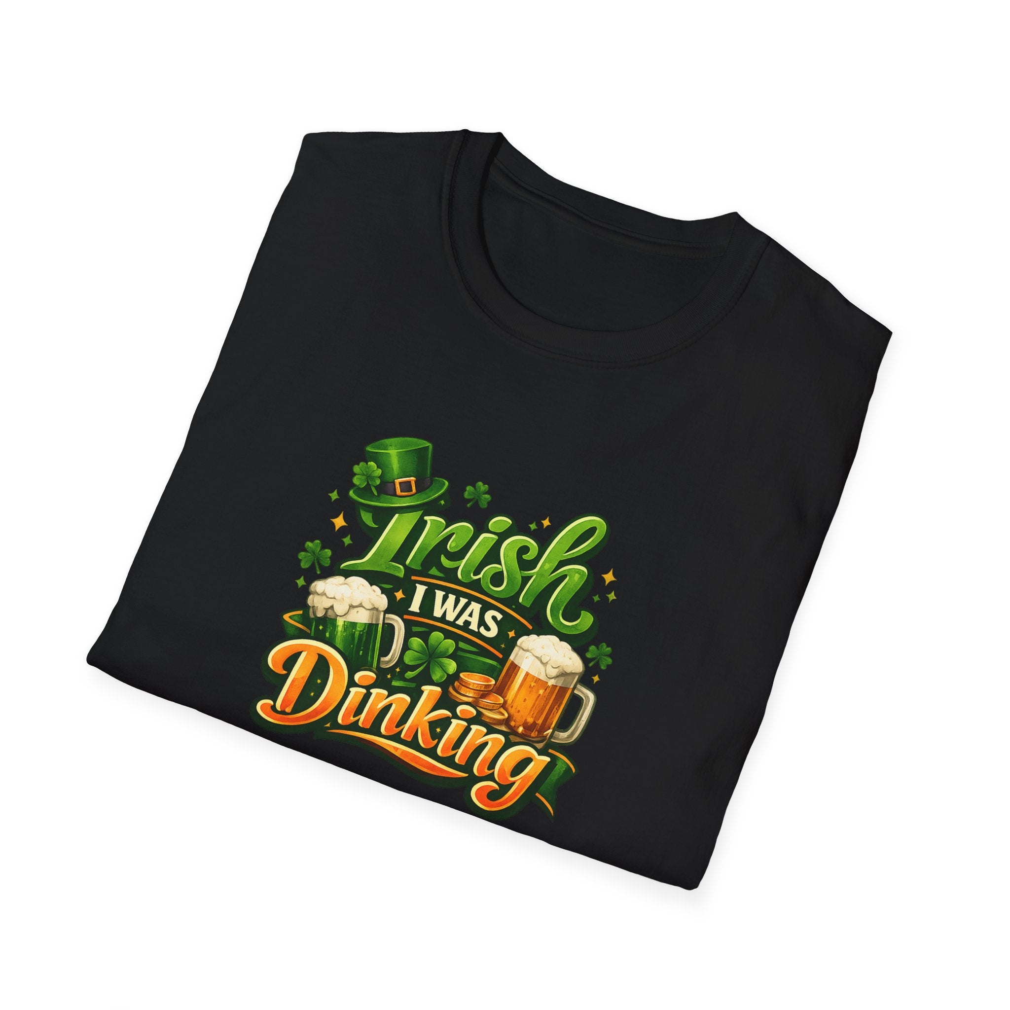 Irish I Was Dinking Shirt Funny Pickleball St Patricks Day Tee Irish Pickleball Shirt Lucky Shamrock Tee 6 colors 100% cotton