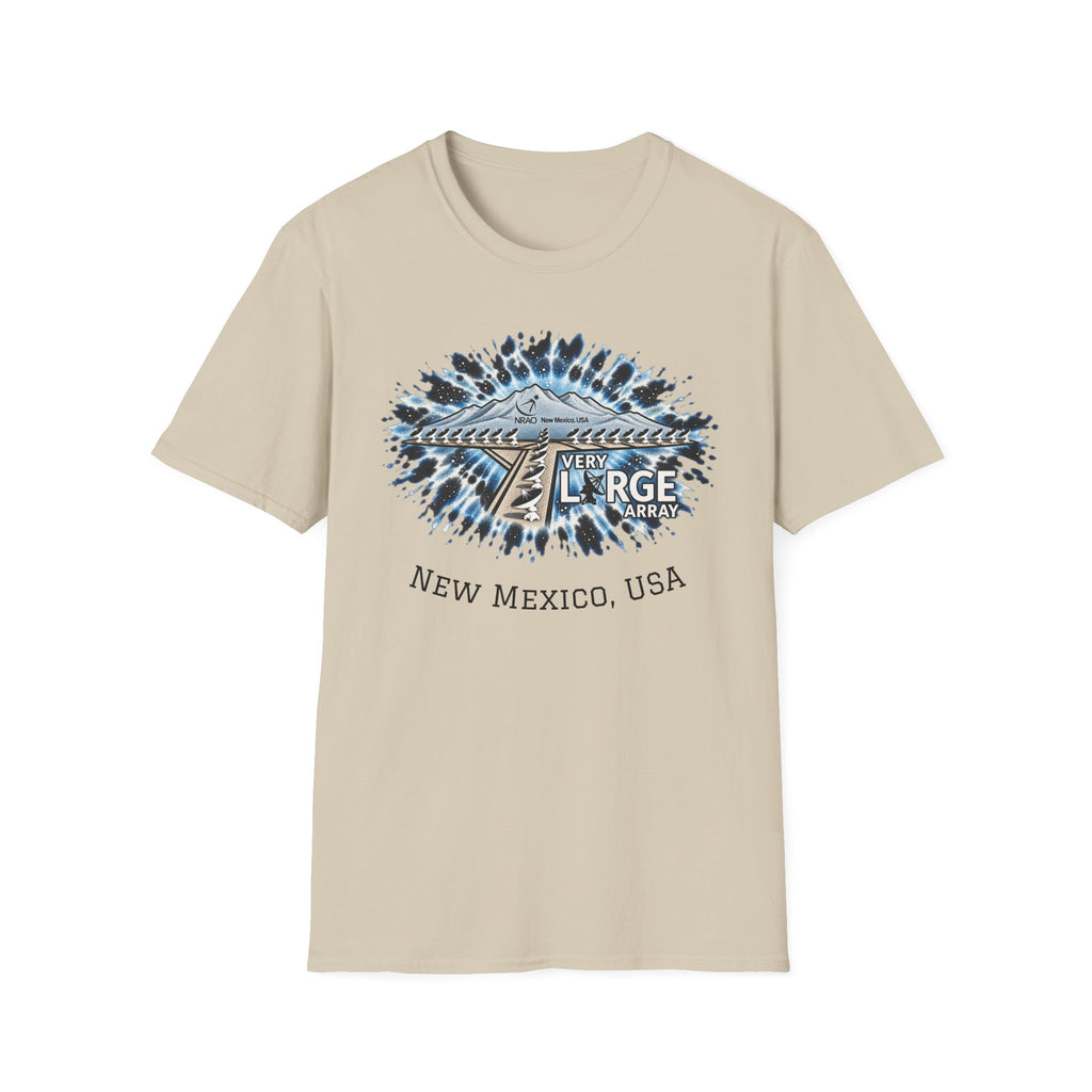 SatsandStripes.com Very Large Array New Mexico Softstyle® T-Shirt – VLA Radio Telescope Astronomy Graphic Tee Sand