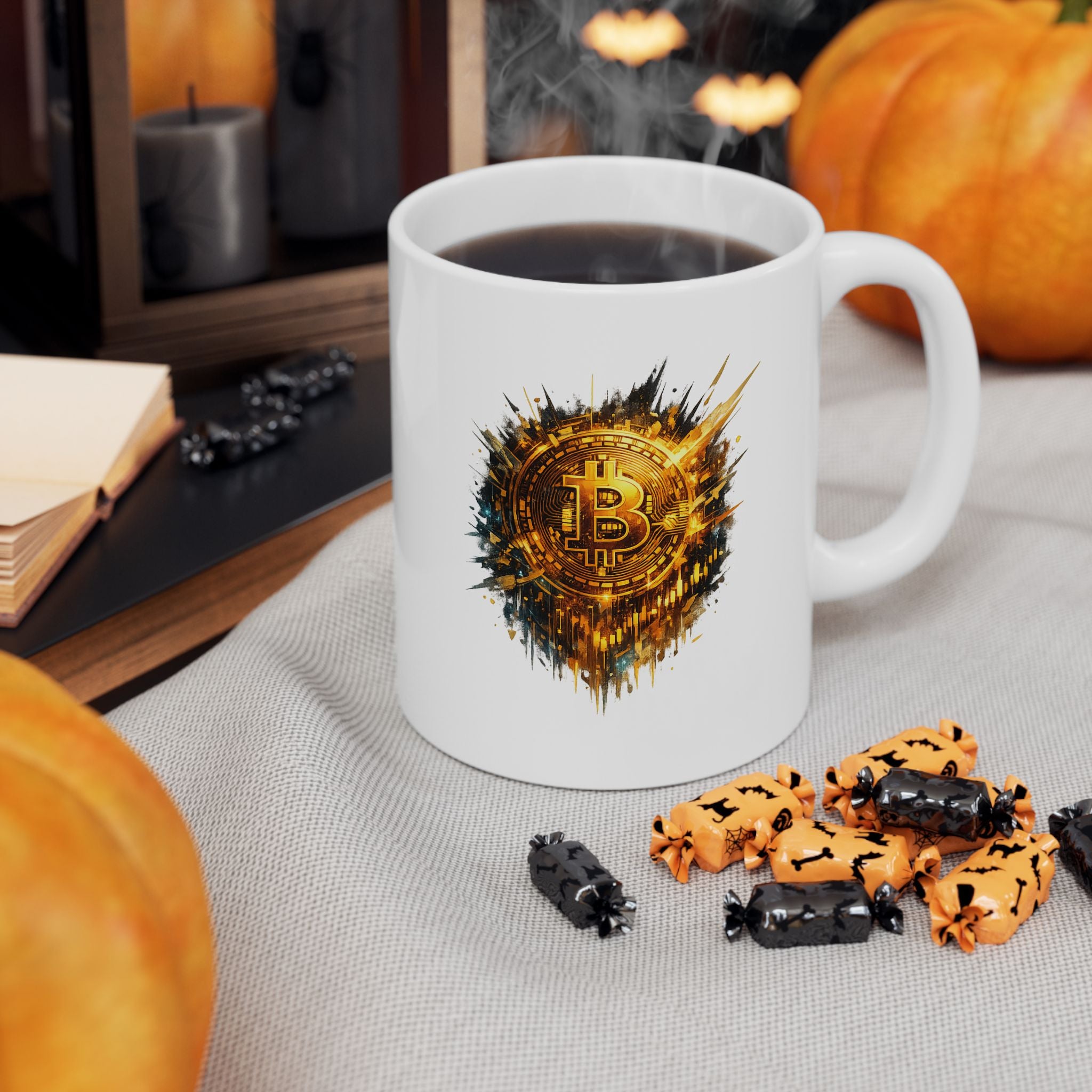 Bitcoin Coffee Mug Crypto Bitcoin Mug Bitcoin Gift for Investors Cryptocurrency Coffee Cup Bitcoin Art Mug 11 oz