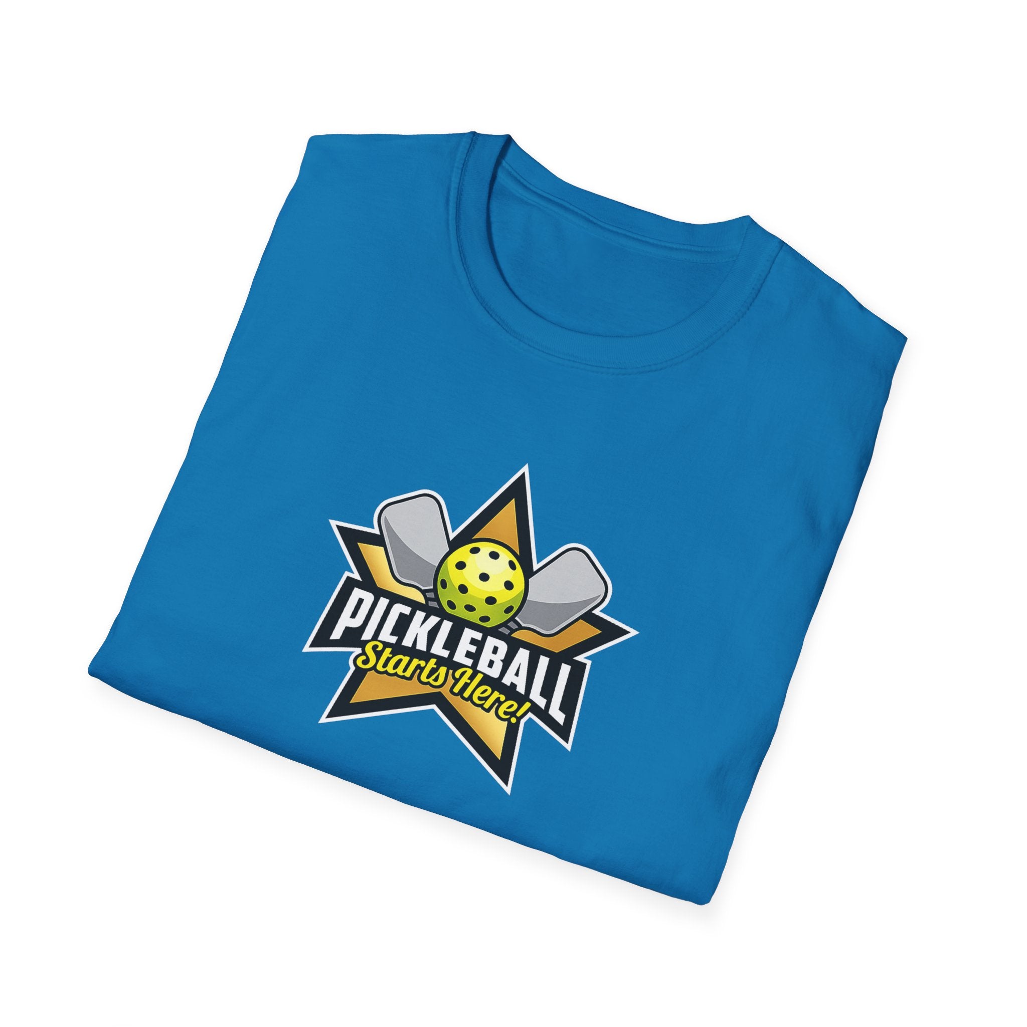 Pickleball Starts Here TShirt Funny Pickleball Tee for Men Pickleball Player Gift Pickleball Court Shirt 7 colors 100% cotton
