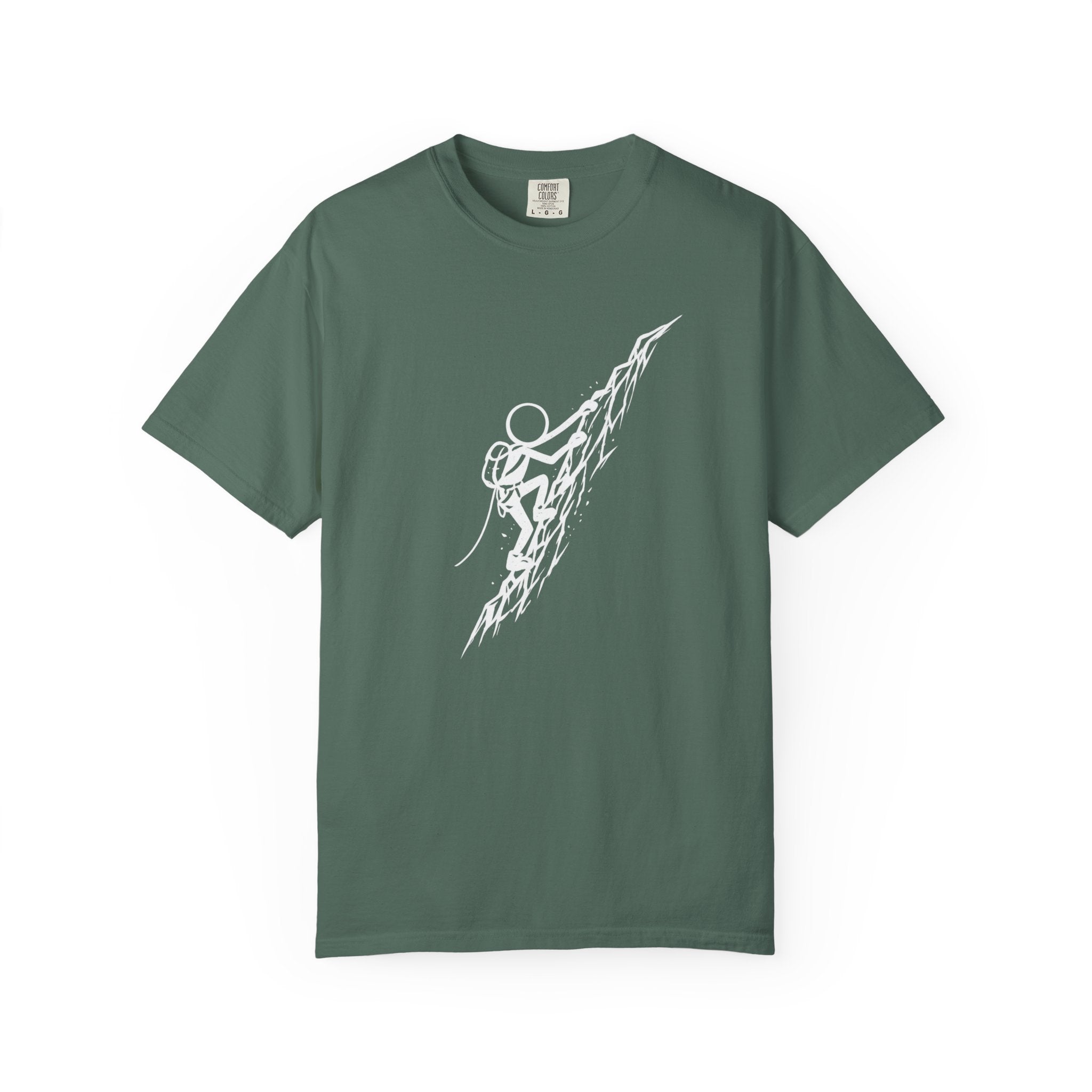 Mountain Climber Stick Figure TShirt Adventure Graphic Tee Rock Climbing Shirt Minimalist Hiking Tee 7 colors 100% cotton