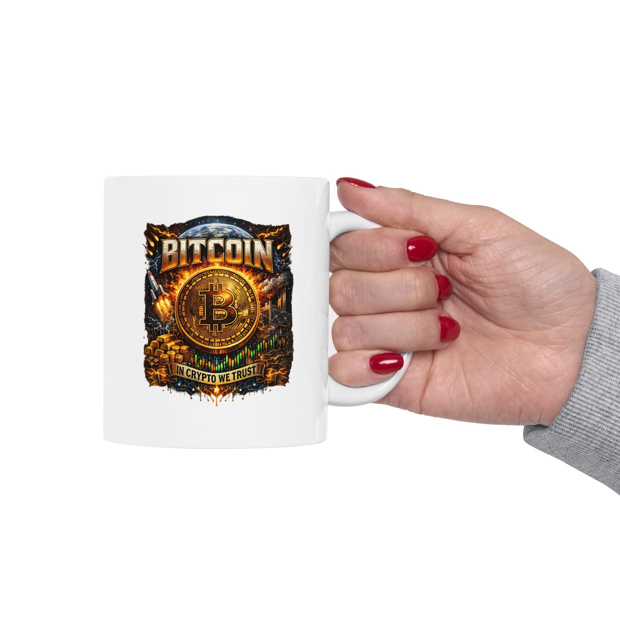 Bitcoin Coffee Mug In Crypto We Trust Mug Crypto Investor Mug Bitcoin Lover Gift Digital Gold Coffee Cup 11 oz