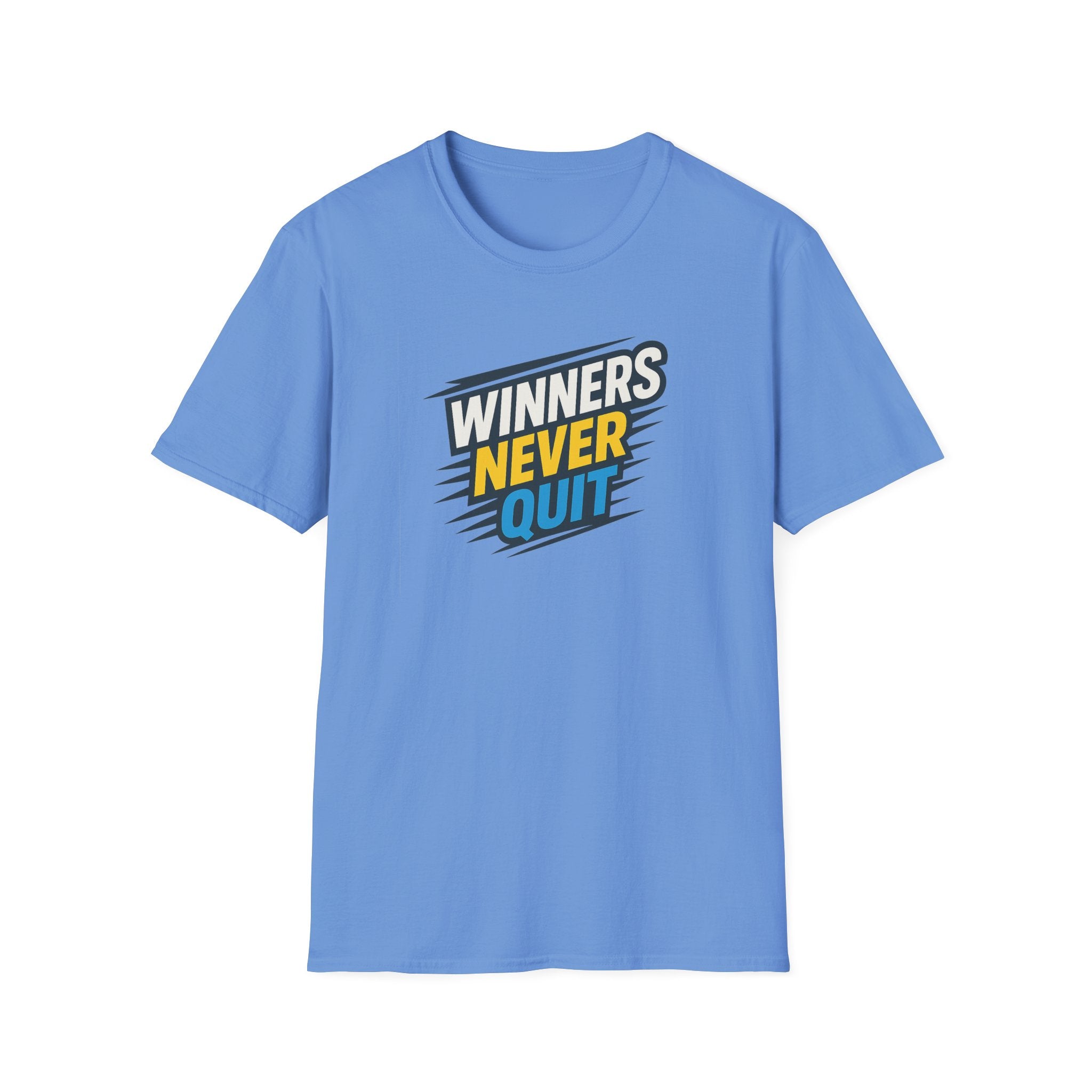Winners Never Quit Motivational T-Shirt Gym Fitness Unisex Tee Inspirational Workout Shirt 6 colors 100% cotton