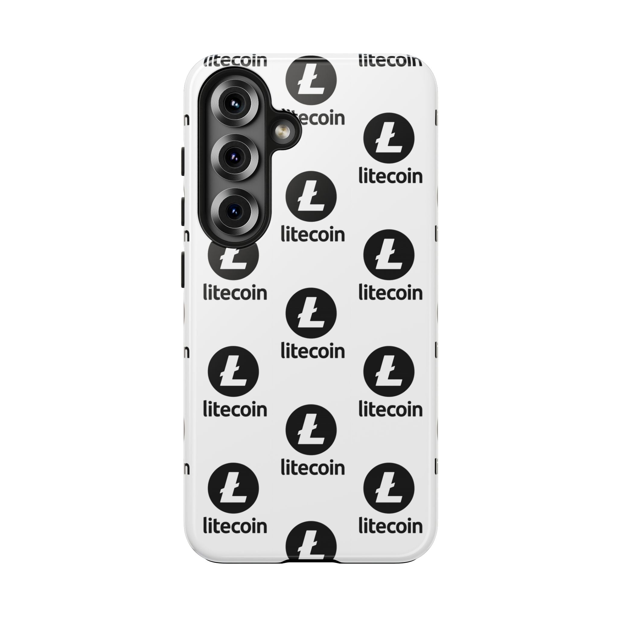 Litecoin Tough Phone Case Crypto iPhone Case Samsung Galaxy Case Litecoin Logo Phone Cover Glossy Protective Case