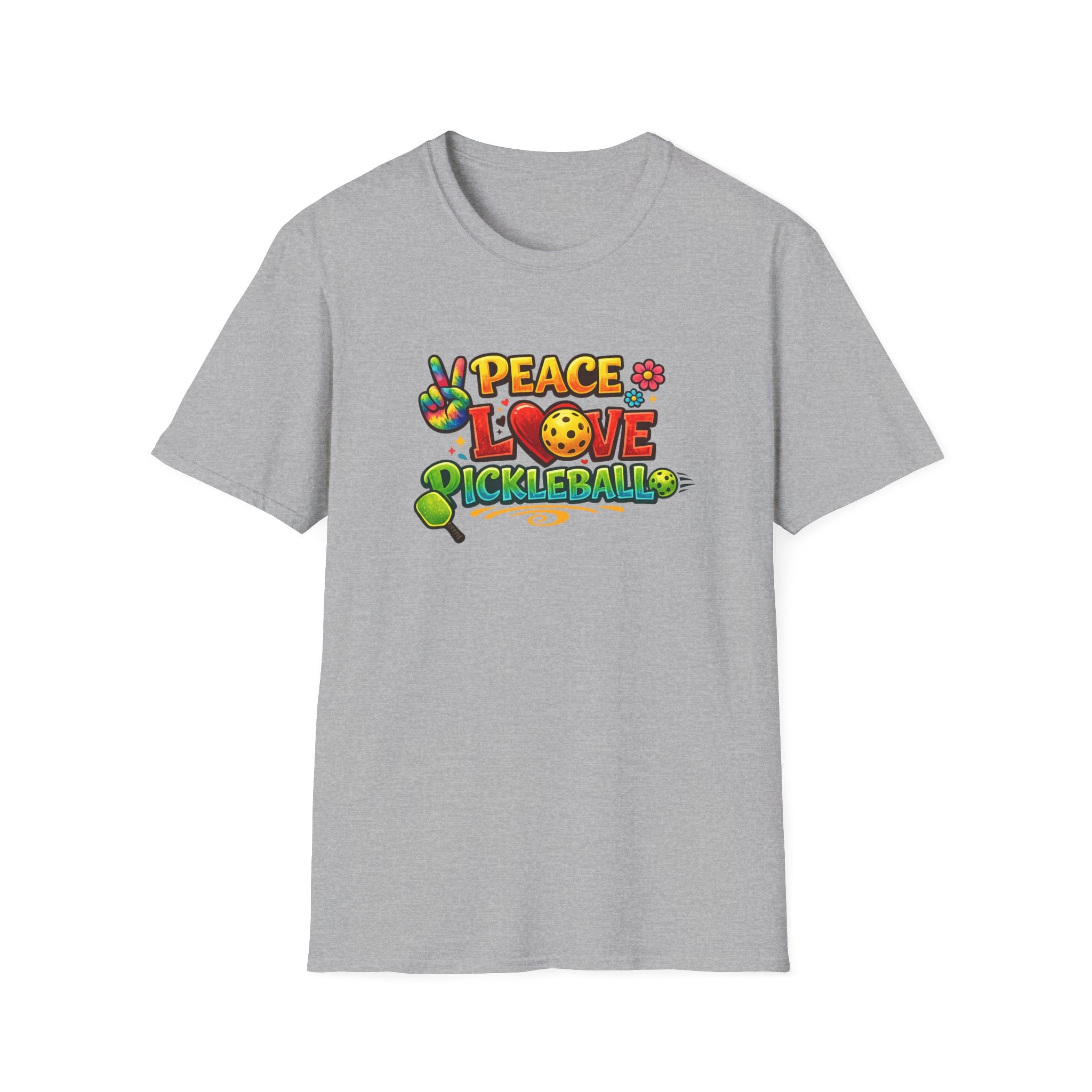 Peace Love Pickleball Shirt Pickleball Player Gift Cute Pickleball Apparel Pickleball Player Tee 9 colors 100% cotton
