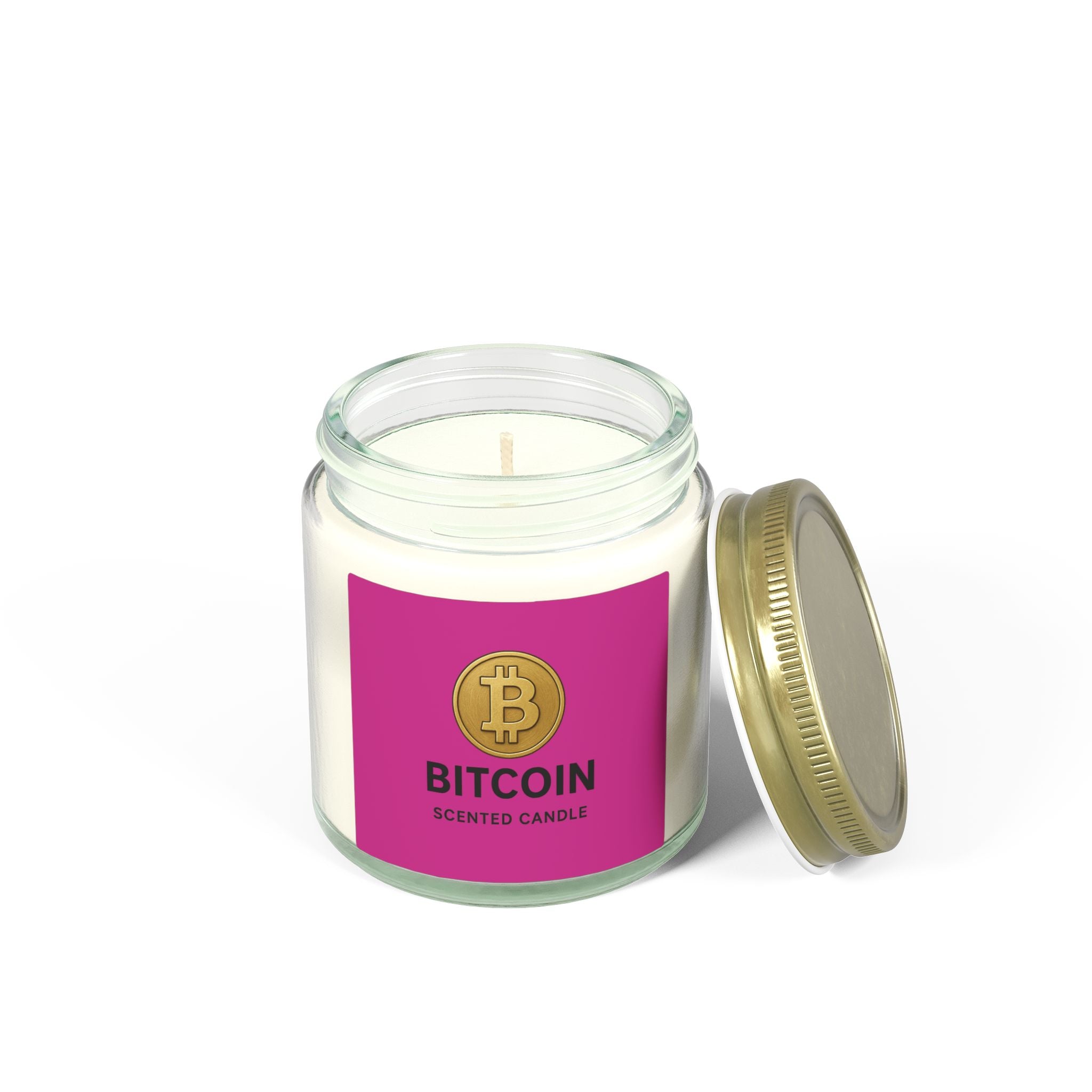 Bitcoin Logo Candles Coconut Apricot Wax 4 oz & 9 oz sizes 8 fragrances available