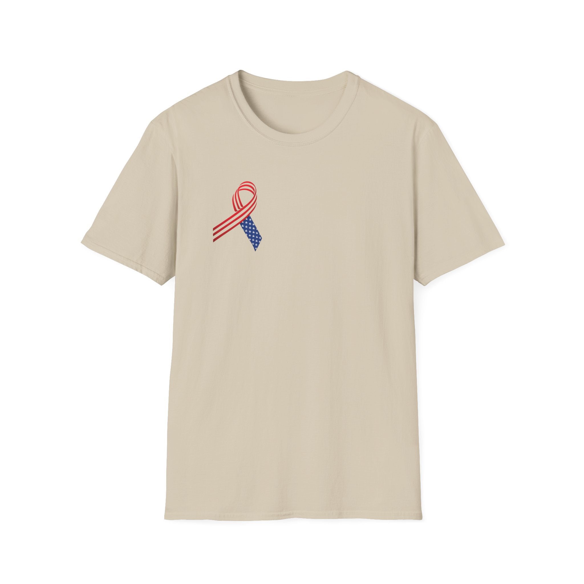 Patriotische Schleife T-Shirt Rot Weiß Blau USA Veteranen Gedenk-Shirt Minimalistisches Patriotisches T-Shirt 5 Farben 100% Baumwolle