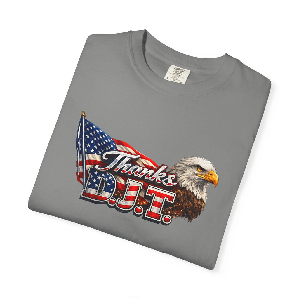 Thanks D.J.T Patriotic Eagle Shirt American Flag TShirt USA Pride Tee Fourth of July Apparel Patriotic Gift 7 colors 100% cotton