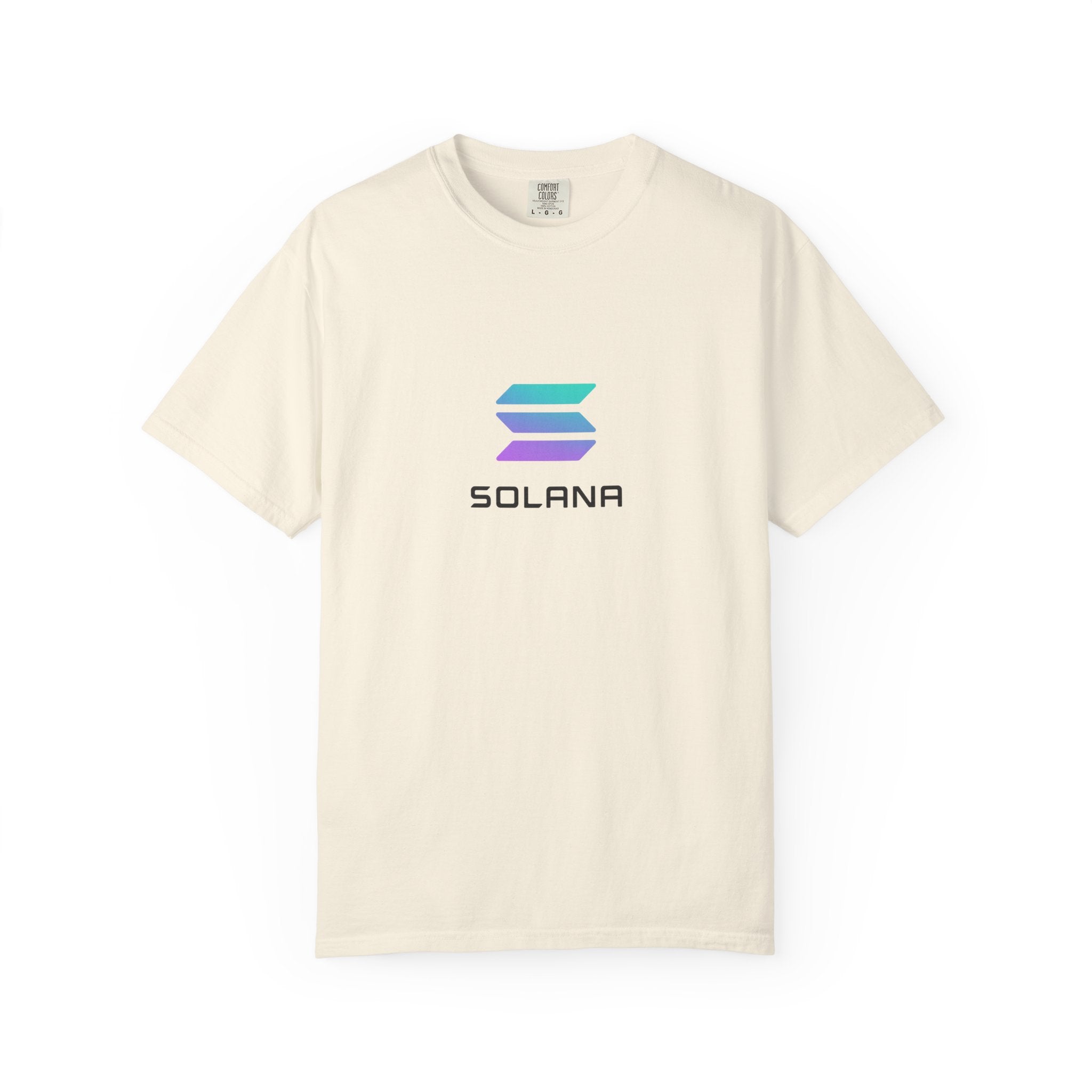Sats and Stripes Solana Crypto T-Shirt Web3 Blockchain Tee Crypto Trader Gift Investor Fashion Streetwear Ivory 