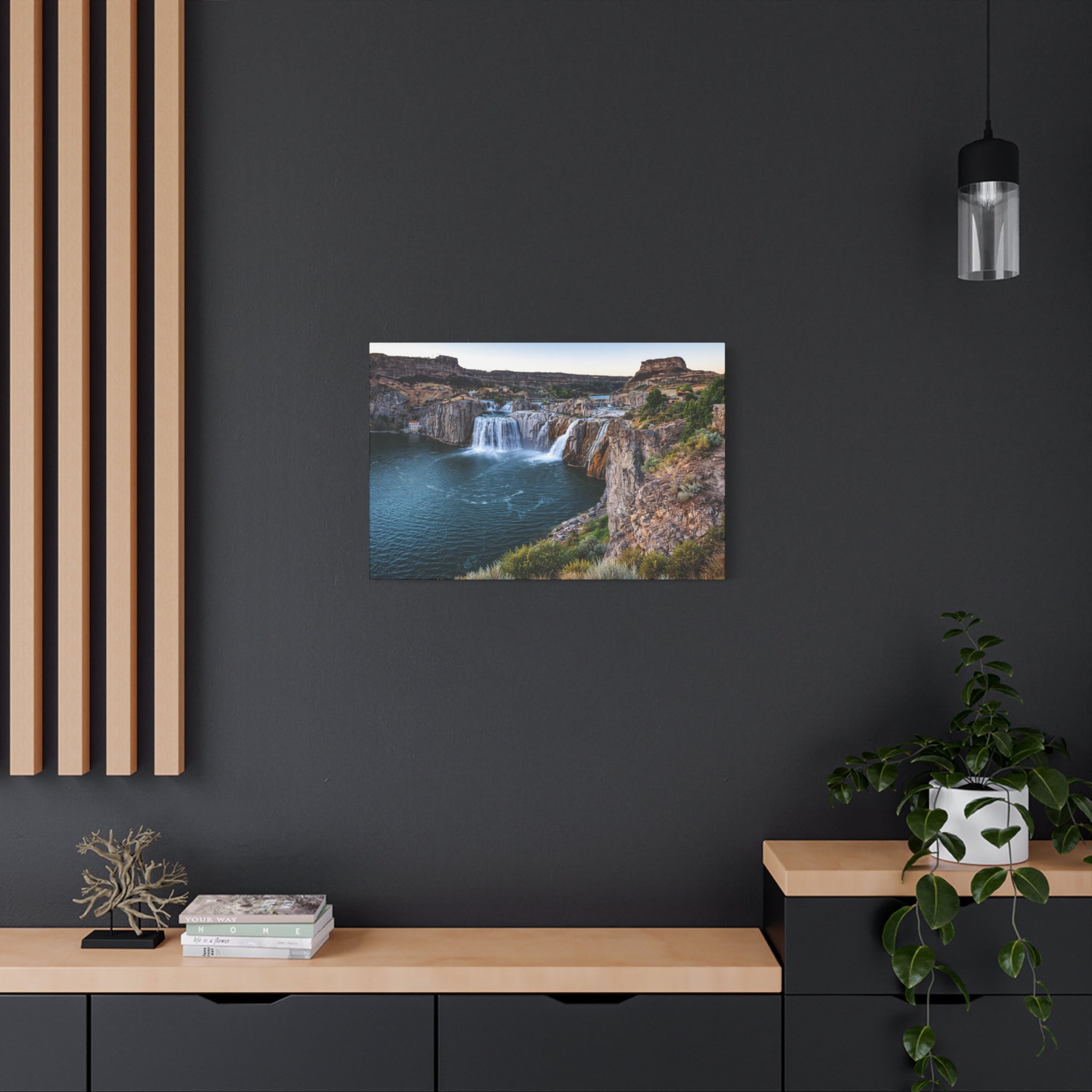 Shoshone Falls Canvas Twin Falls Waterfall Wall Art Snake River Canyon Landscape Large Scenic Home Decor Stretched 1.25 6 Sizes