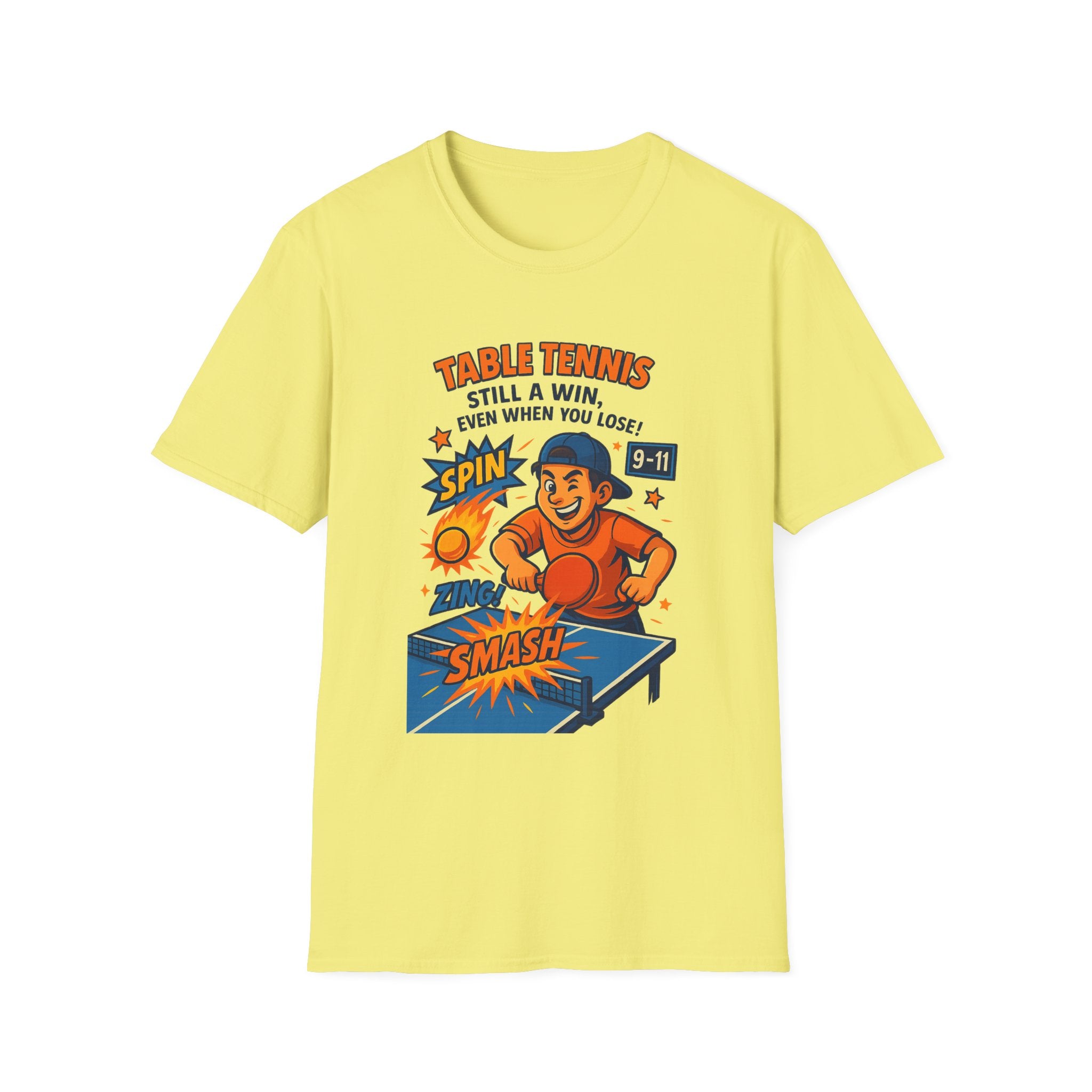 Funny Table Tennis T-Shirt Tee Ping Pong Graphic 7 colors 100% cotton