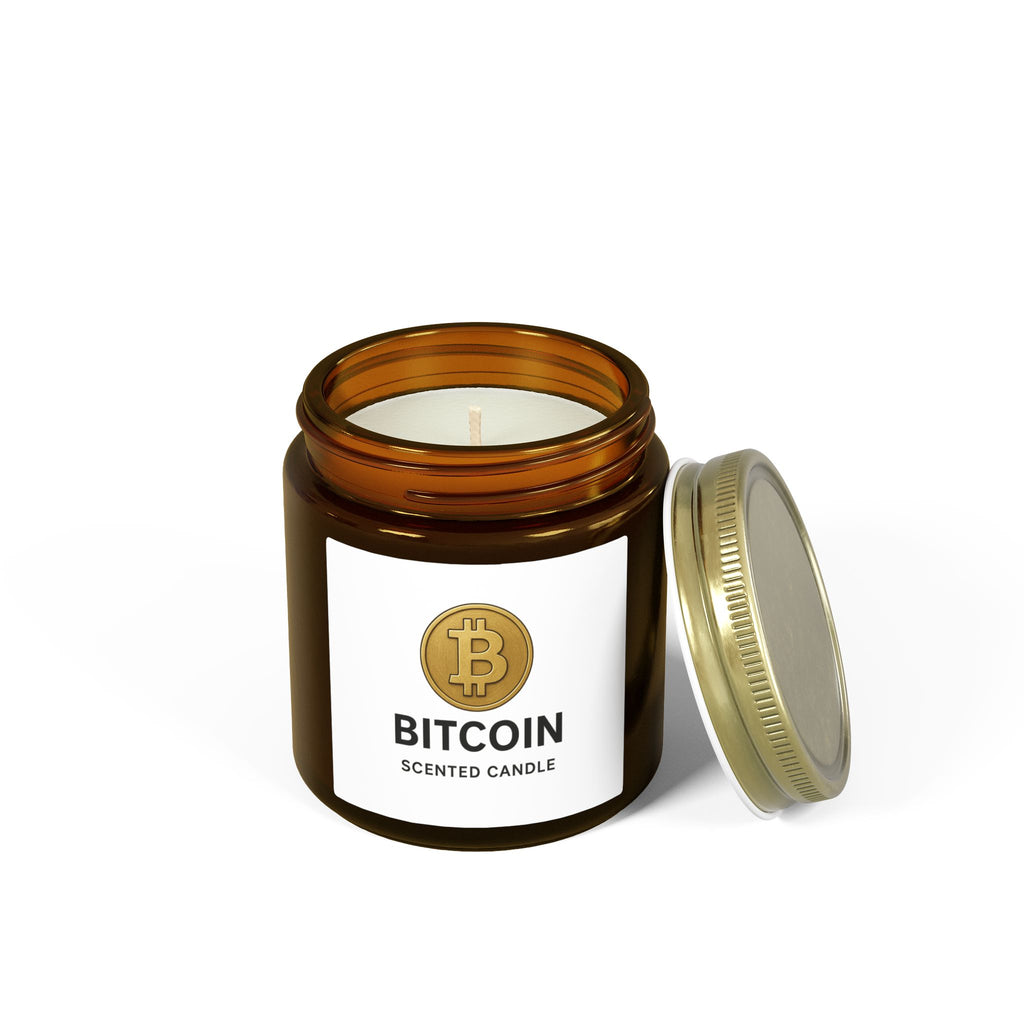Bitcoin Logo Coconut Apricot Wax Candle 4oz or 9oz Available in 8 fragrances