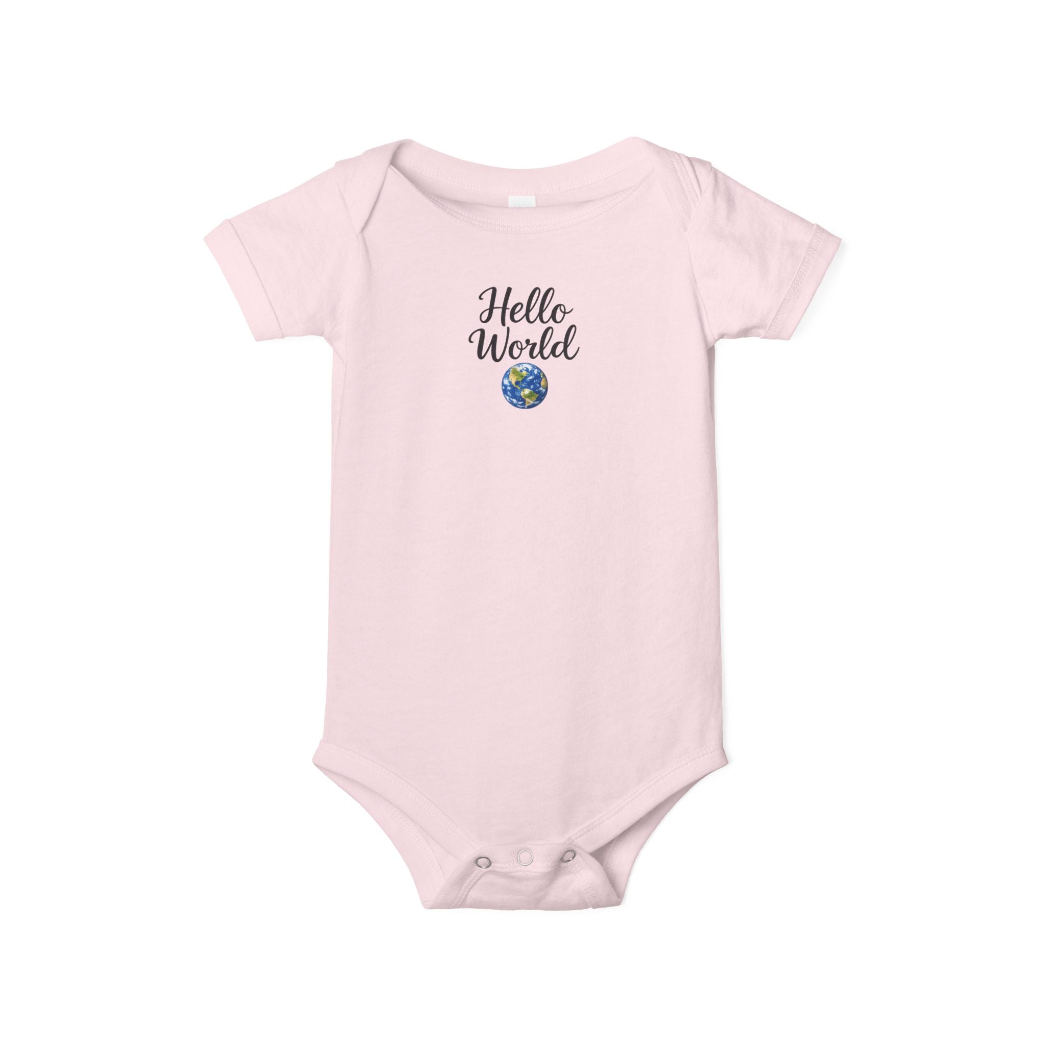 Hello World Baby Onesie Cute Baby Shower Gift Infant Outfit for Boys or Girls Baby Announcement Outfit 7 colors 100% cotton