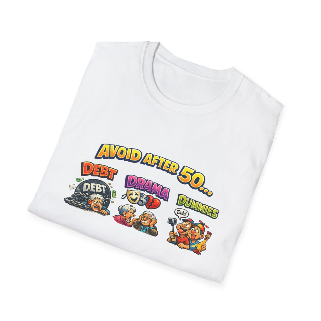 Avoid After 50 Funny T-Shirt Birthday Gift for Men & Women Over 50 Sarcastic Aging Tee 8 colors 100% cotton