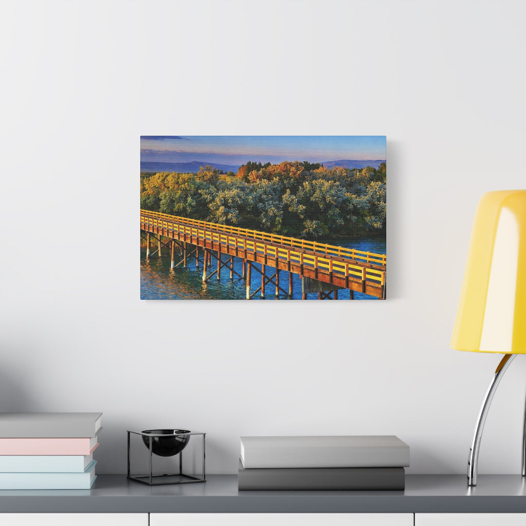 Jackson Bridge Matte Canvas Idaho Wall Art Scenic Snake River Rustic Mountain Décor 6 sizes