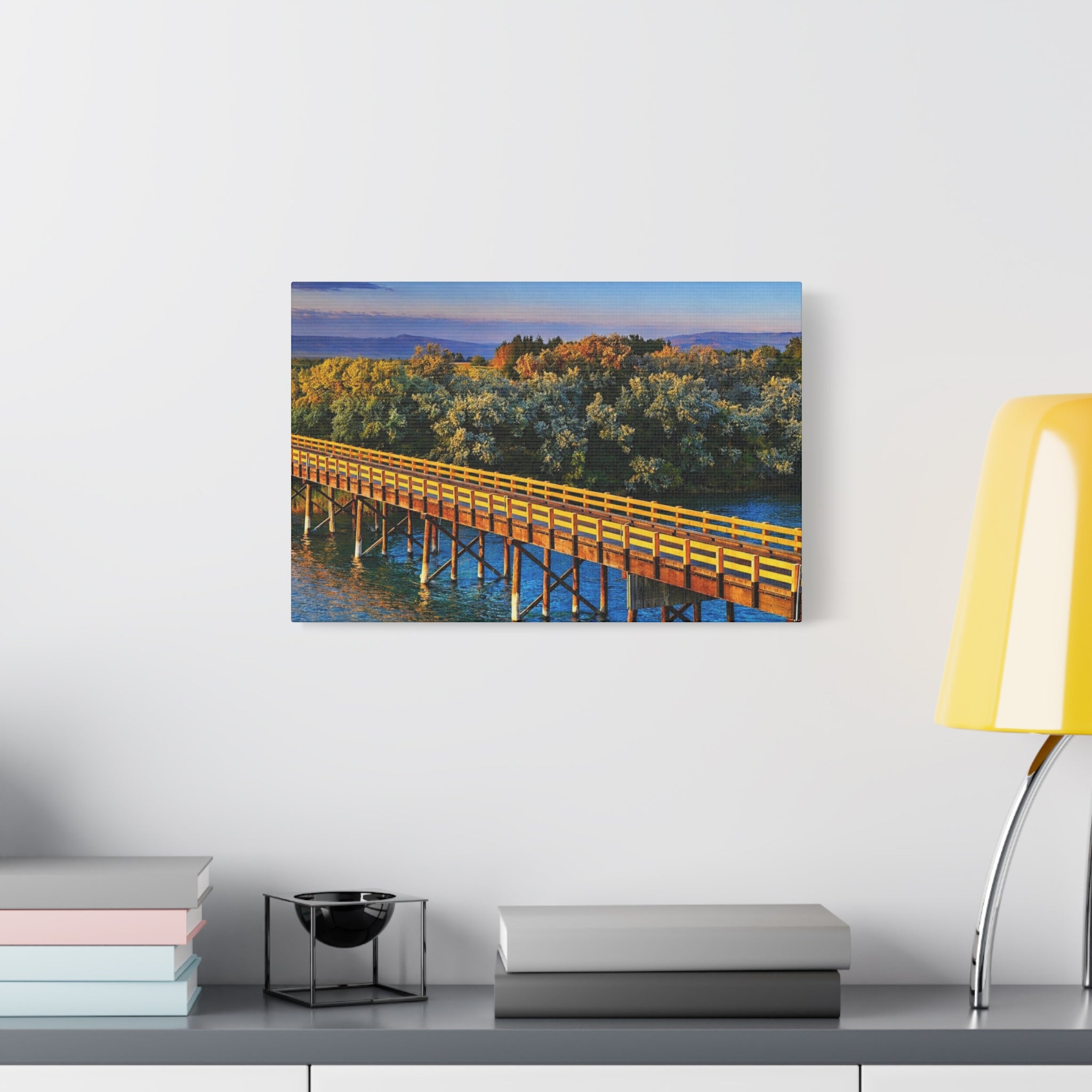 Jackson Bridge Matte Canvas Idaho Wall Art Scenic Snake River Rustic Mountain Décor 6 sizes