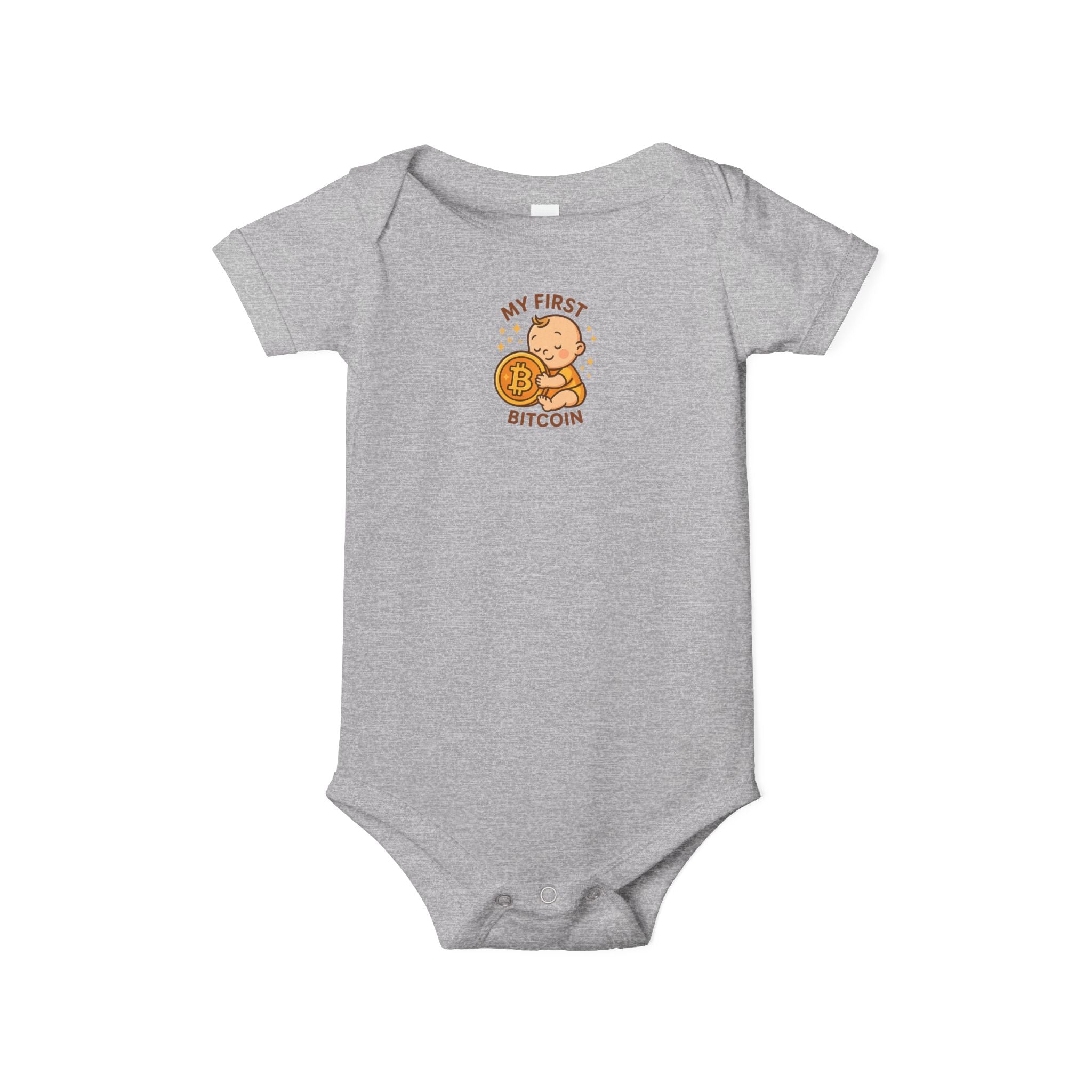 My First Bitcoin Baby Onesie Cute Crypto Infant Bodysuit Future Bitcoiner Gift 6 colors 100% cotton