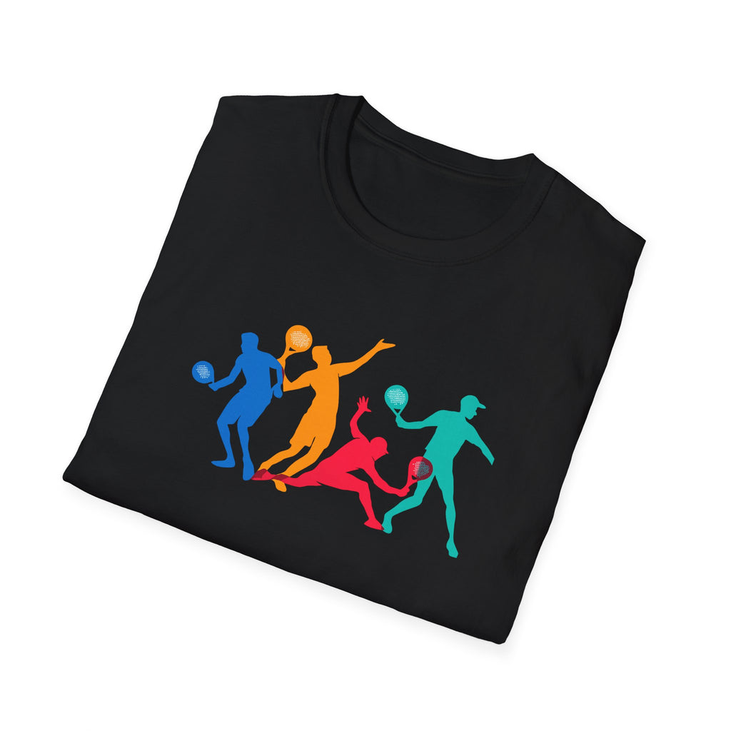 Colorful Tennis Silhouette T-Shirt Modern Tennis Player Graphic Tee Unisex Sports Shirt Tennis Lover Gift 3 colors 100% cotton