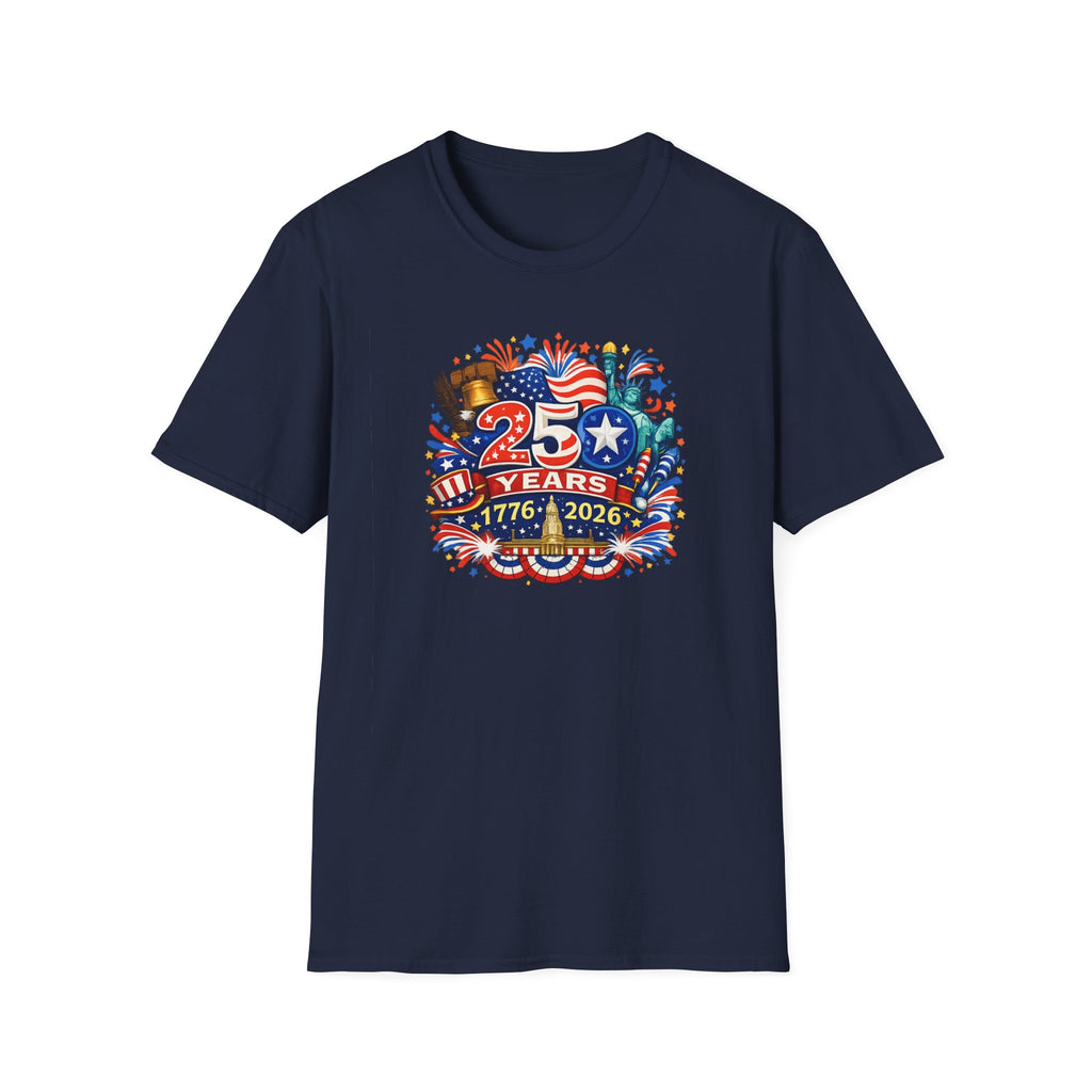 USA 250th Anniversary Shirt 1776-2026 Patriotic TShirt Fourth of July Independence Day Tee America 250 Years 8 colors 100% cotton
