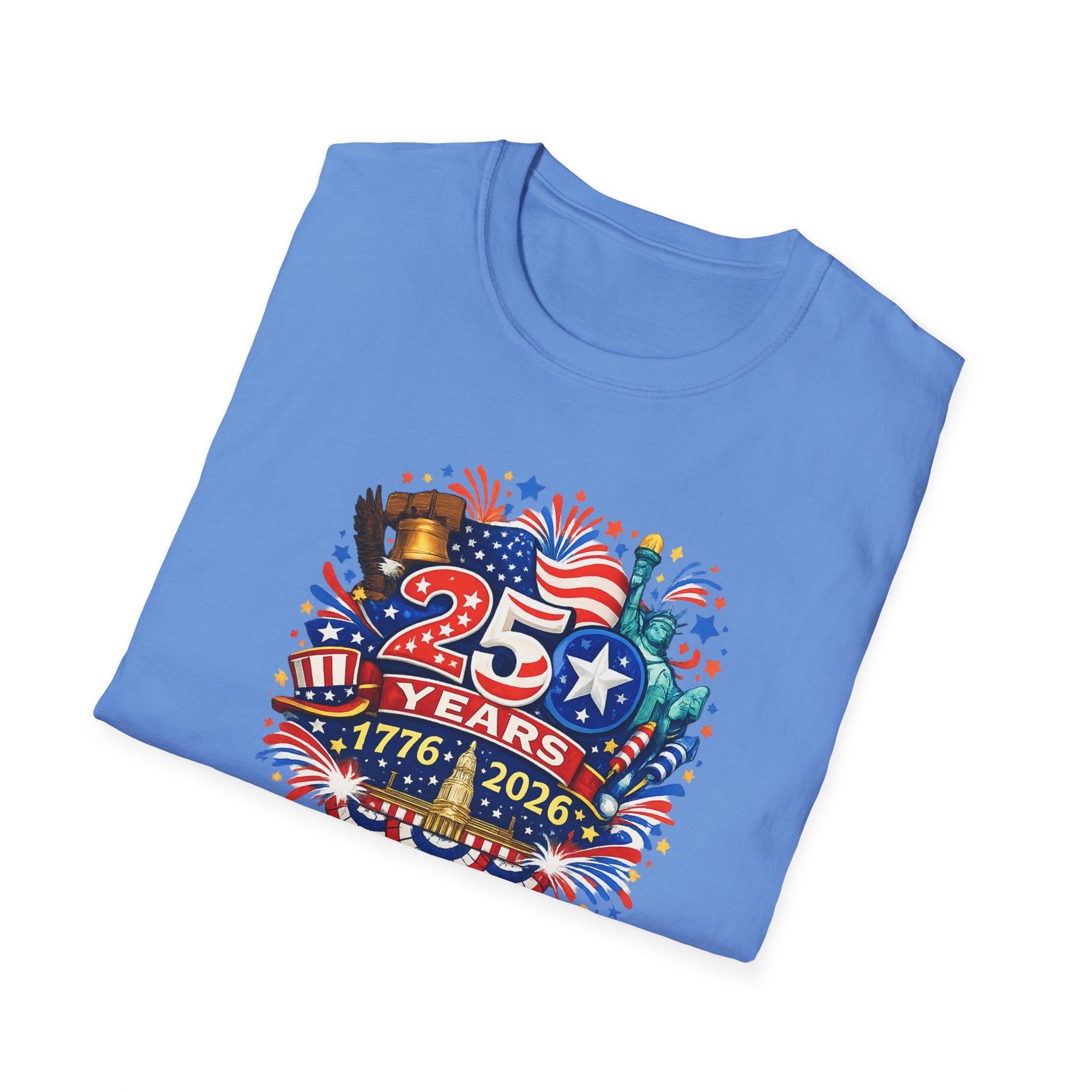 USA 250th Anniversary Shirt 1776-2026 Patriotic TShirt Fourth of July Independence Day Tee America 250 Years 8 colors 100% cotton
