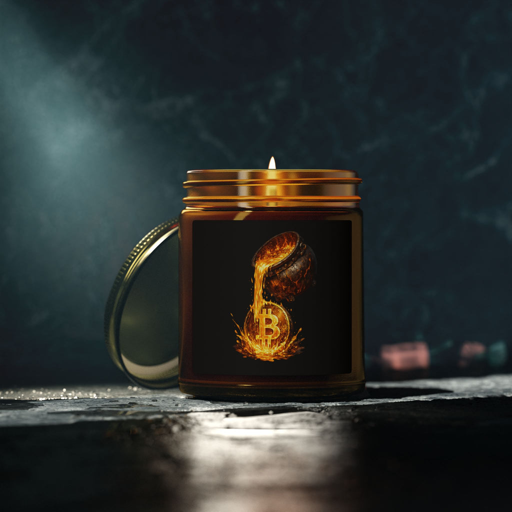 Bitcoin Scented Candles Coconut Apricot Wax (4oz, 9oz)