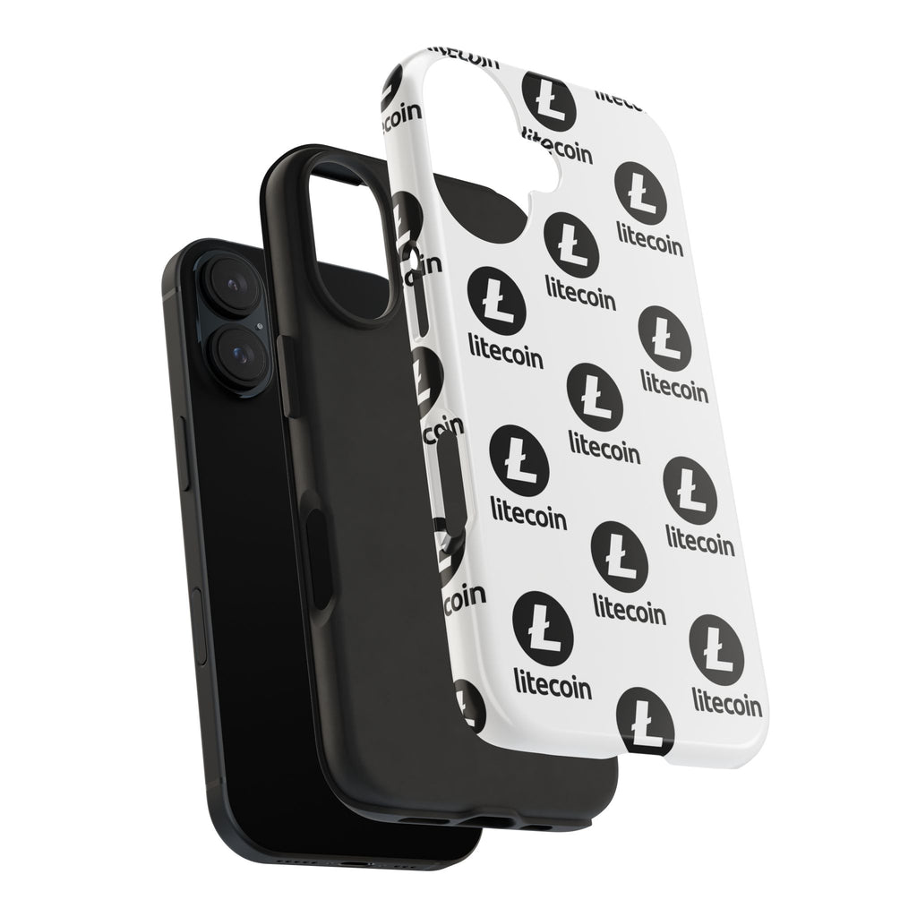 Litecoin Tough Phone Case Crypto iPhone Case Samsung Galaxy Case Litecoin Logo Phone Cover Glossy Protective Case