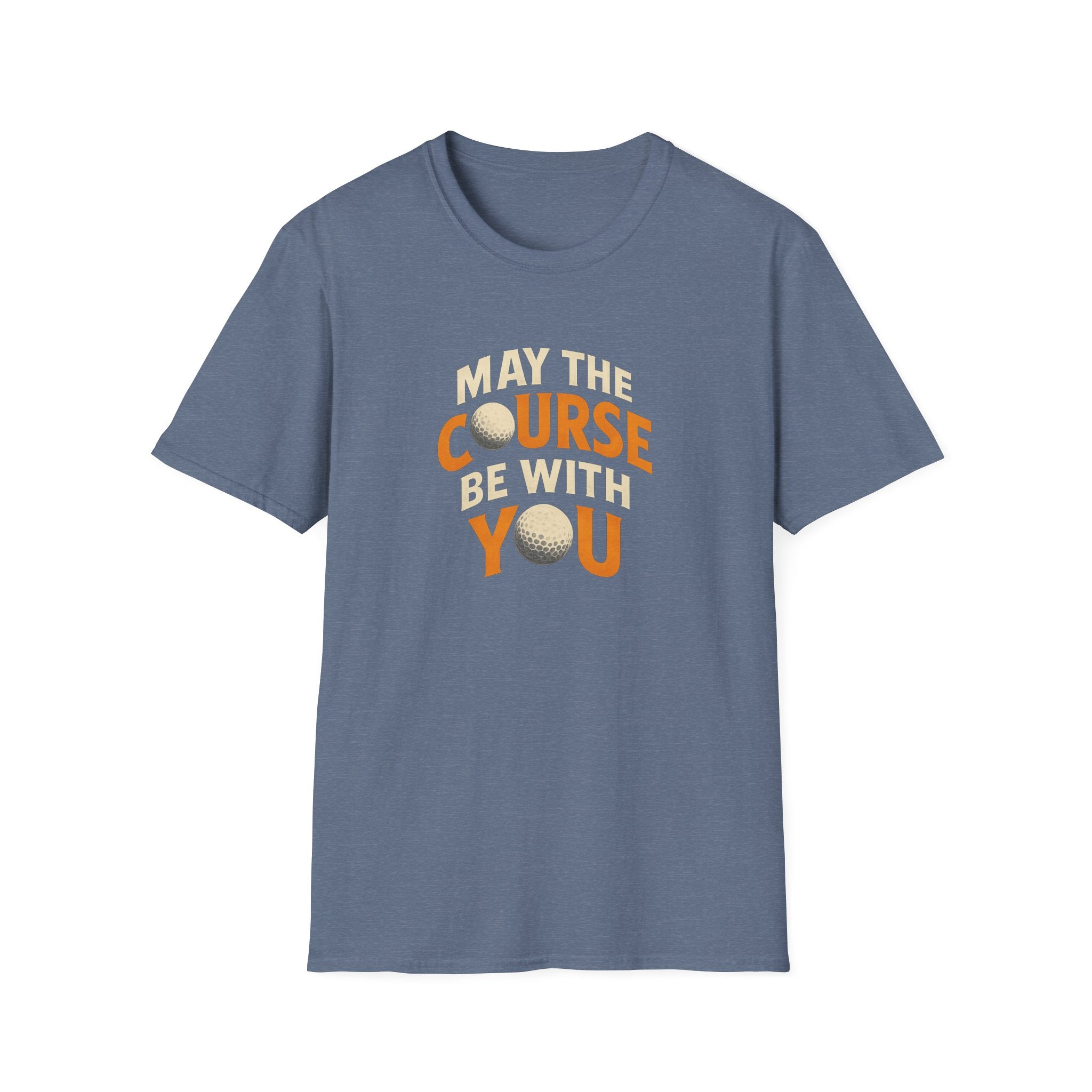 May The Course Be With You Golf T-Shirt Funny Golf Pun Tee 4 colors 100% cotton