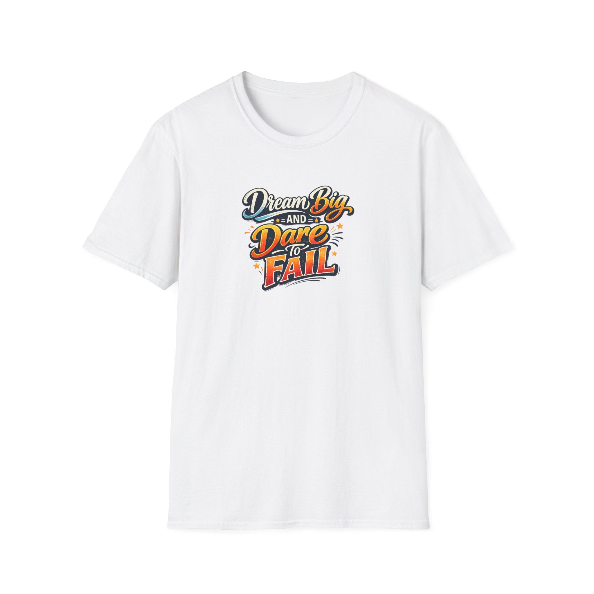 Träume groß und wage es, zu scheitern Kühne Ziele Motivations-T-Shirt Inspirierendes Shirt 8 Farben 100 % Baumwolle