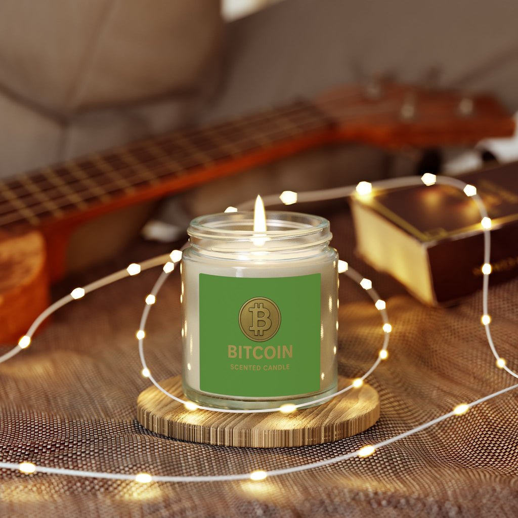 Bitcoin Logo Coconut-Apricot Wax Candle Coconut Apricot wax 4 oz & 9 oz sizes 8 fragrances available