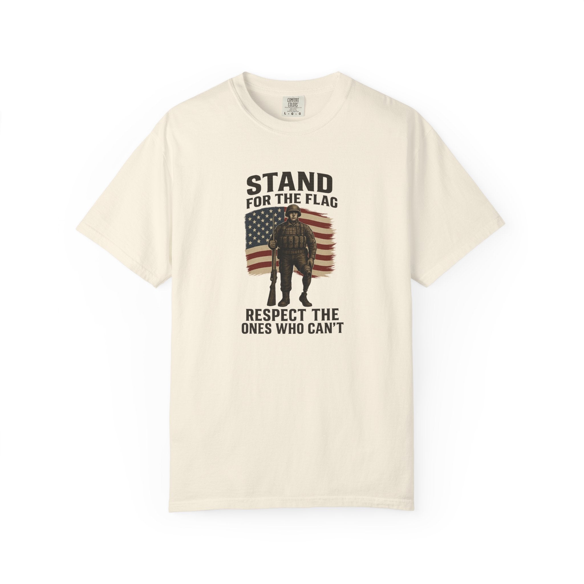 Stehe für die Flagge Veteranen T-Shirt Patriotisches Militärshirt USA Flagge Soldat T-Shirt Veteranen und Patrioten 5 Farben 100% Baumwolle