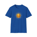 Sats and Stripes Bitcoin Sunburst Tee Where style meets conviction & the future burns bright Royal Blue