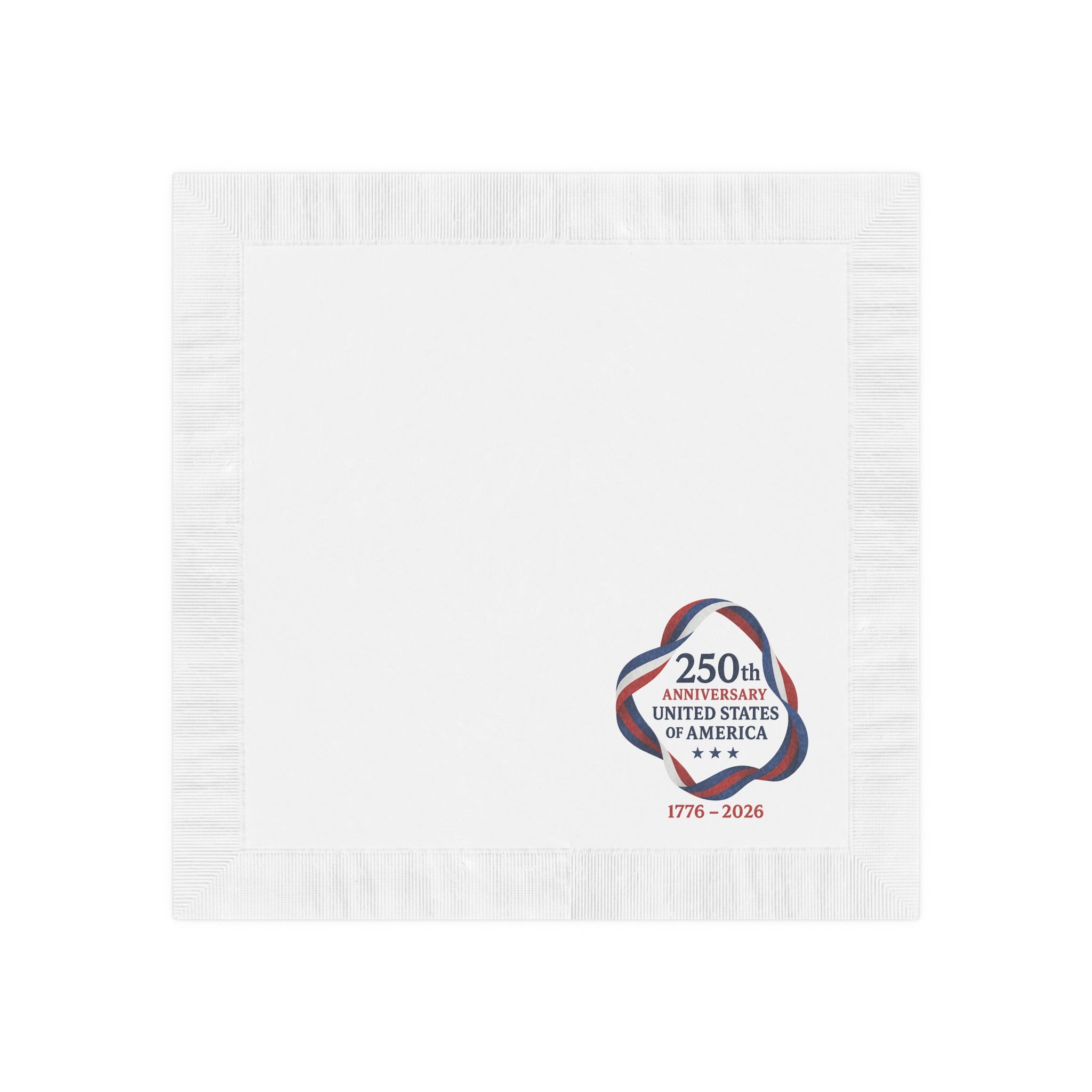 USA 250th Anniversary Napkins 1776-2026 Patriotic Napkins America Party Decor Fourth of July Tableware (50 or 100 Count) 2 sizes